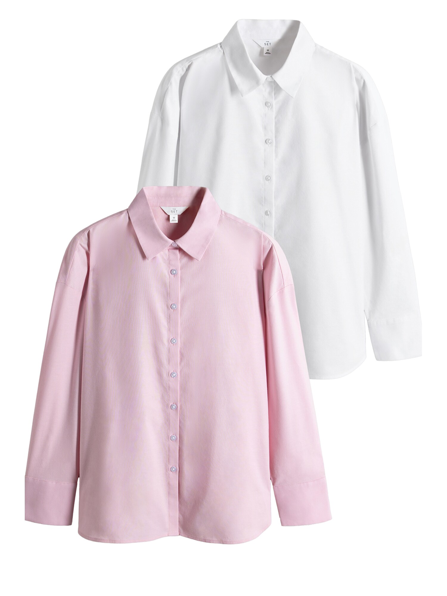 The Set Bluză  roz / alb