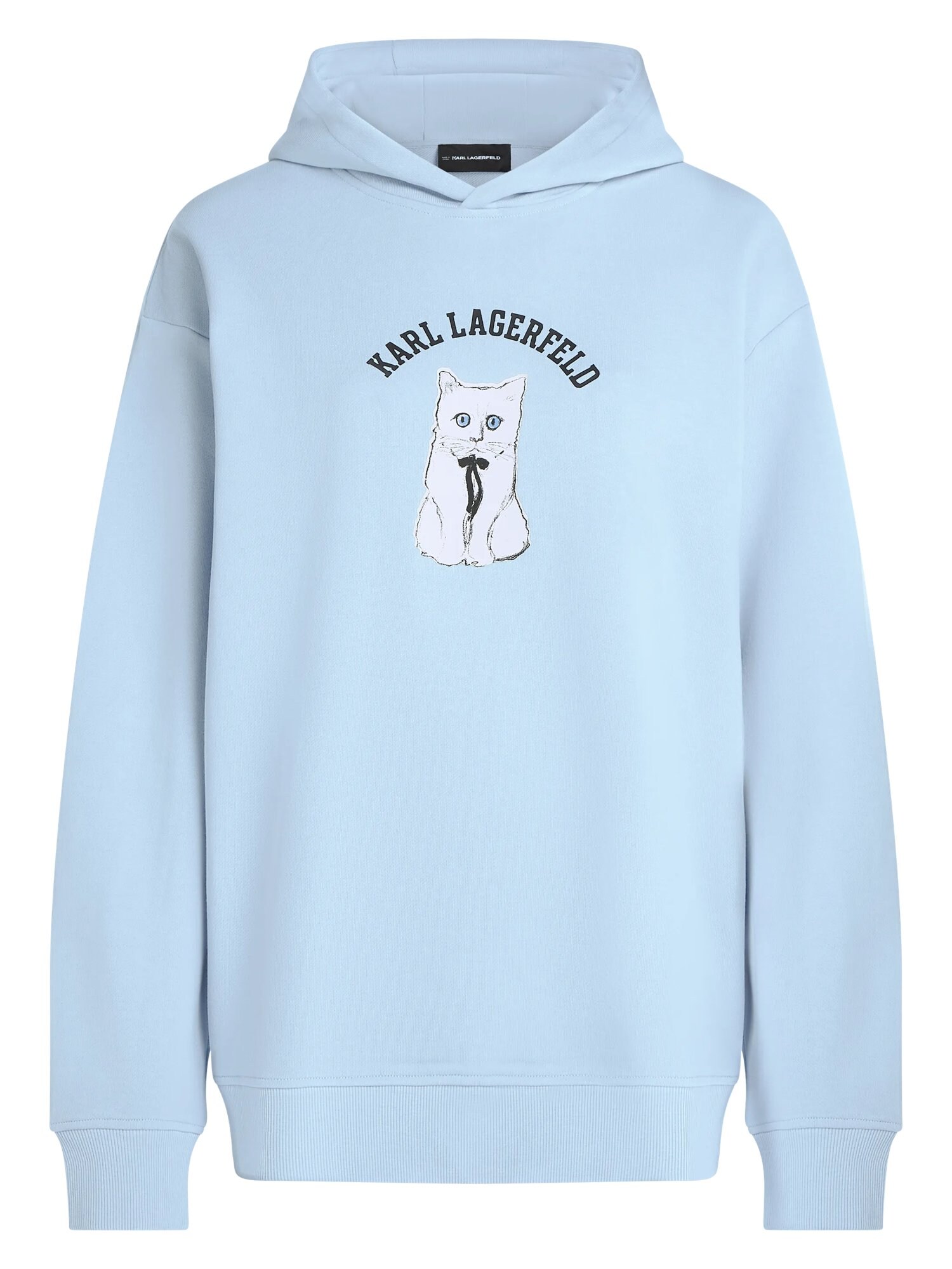 Sweatshirt 'Ikon Choupette' ljusblå / svart