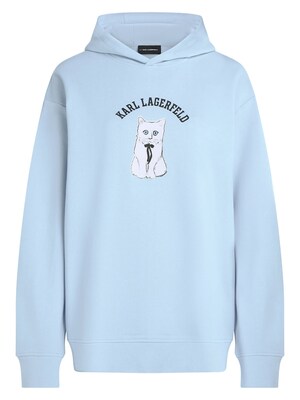 Karl Lagerfeld Sudadera 'Ikon Choupette'  azul claro / negro / blanco