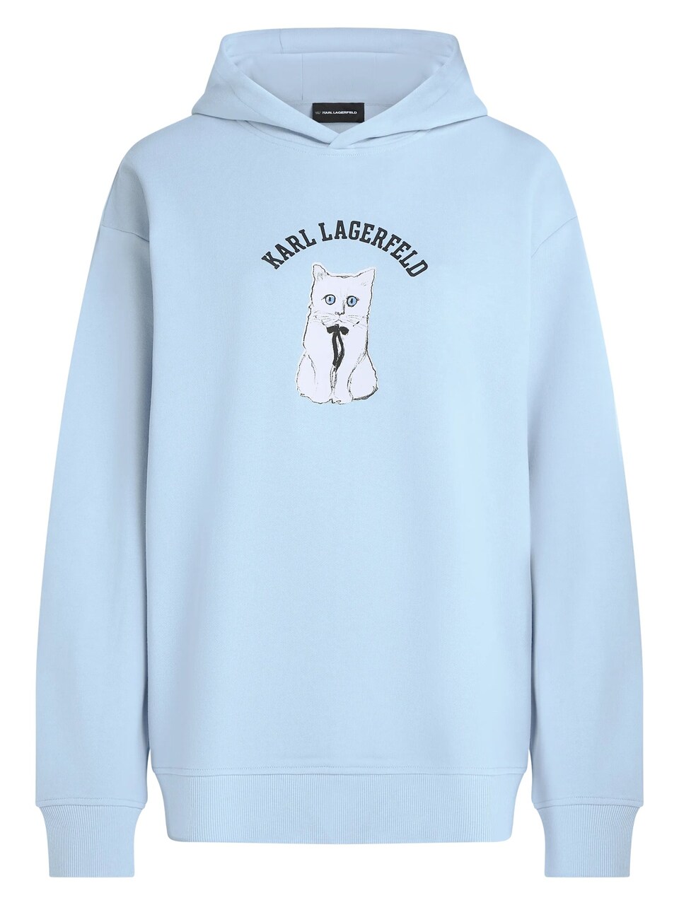 Sweatshirt 'Ikon Choupette' ljusblå / svart