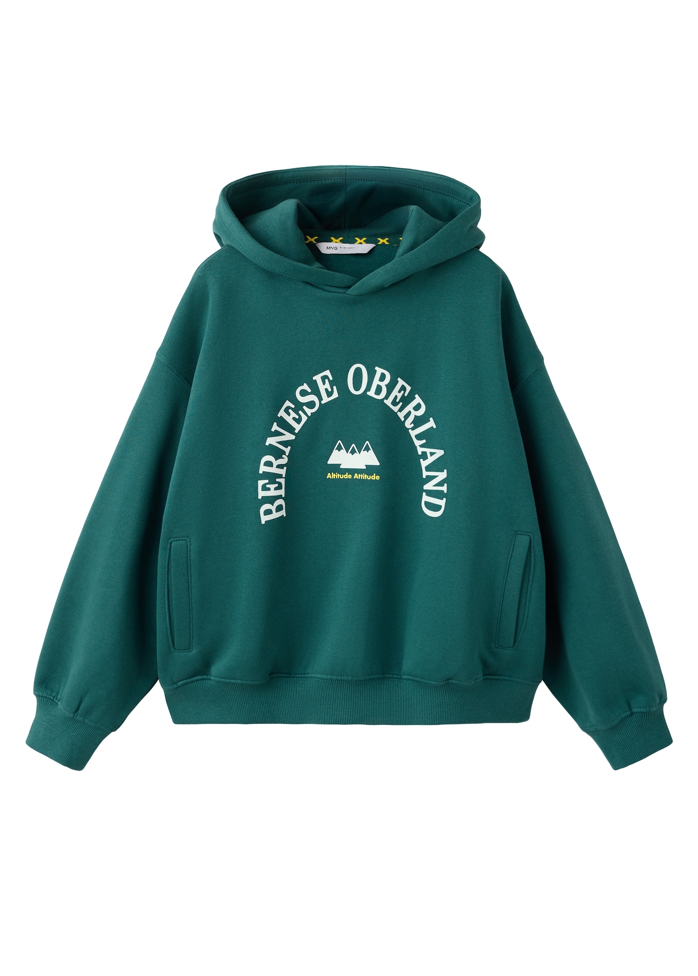 MANGO KIDS Bluză de molton S2ALTI crem / verde închis