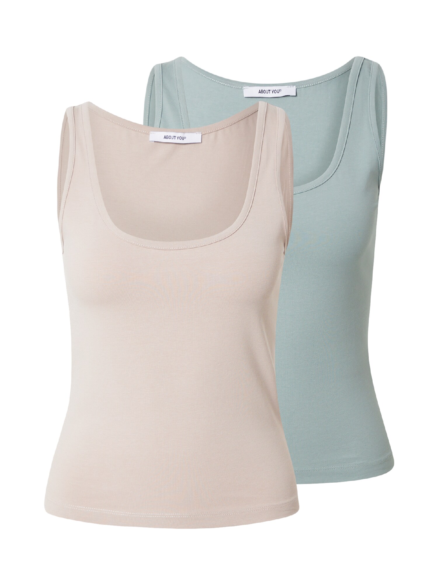 ABOUT YOU Top 'Pia'  crem / verde mentă