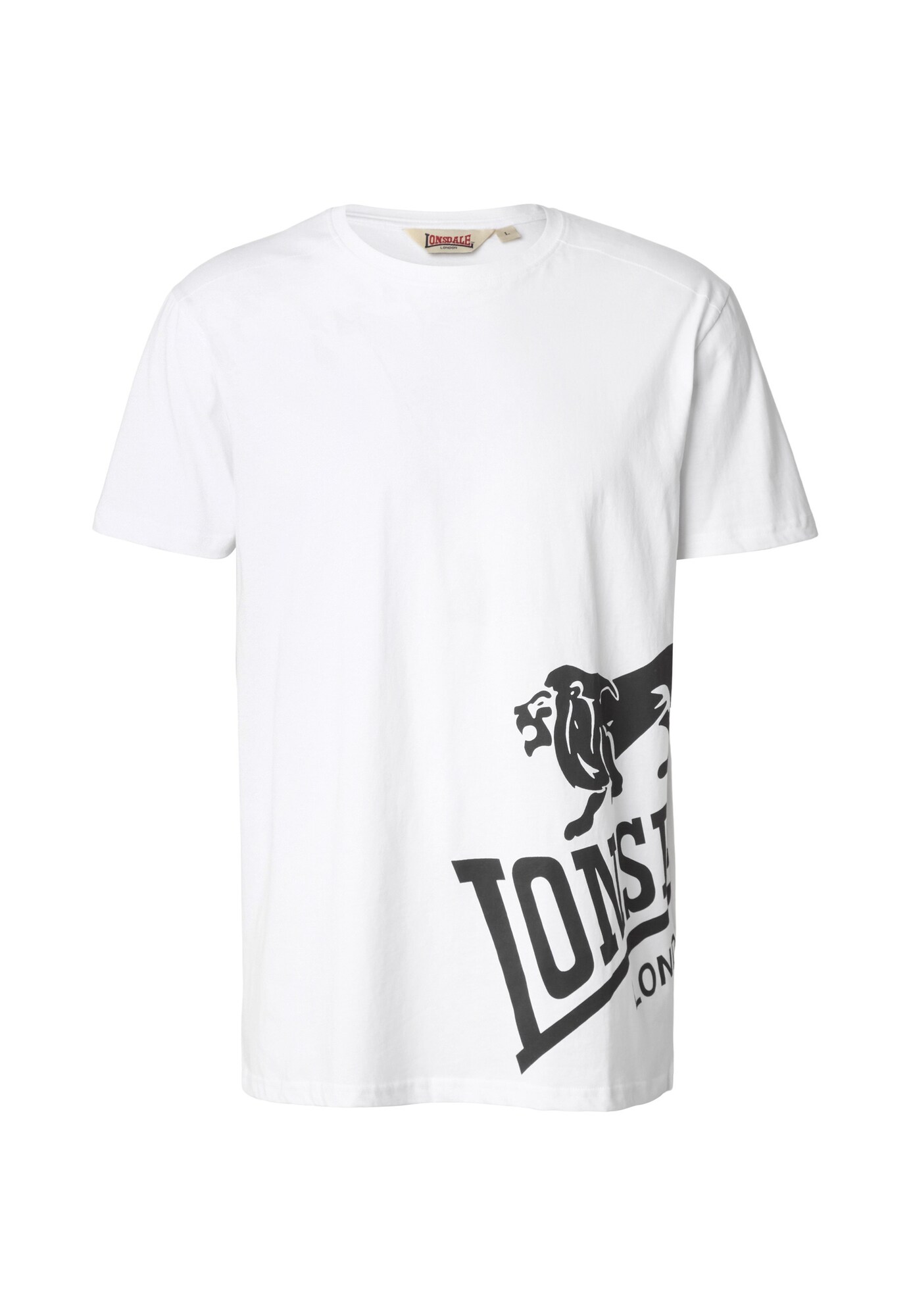 LONSDALE Tricou Dereham negru / alb