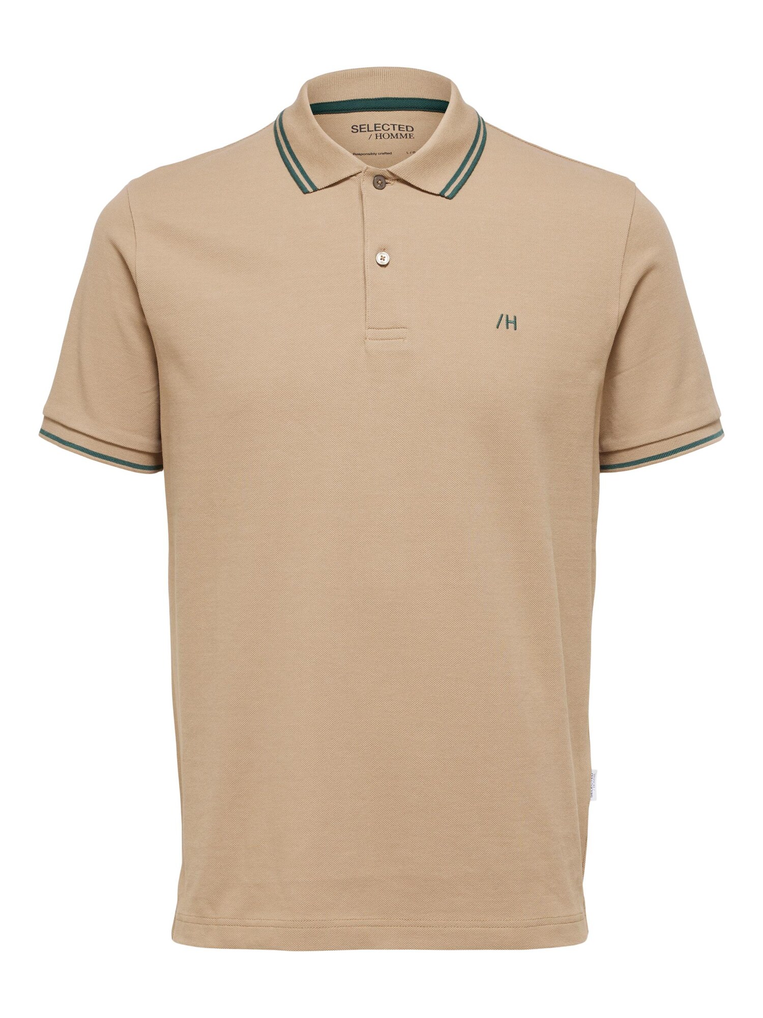 SELECTED HOMME Tričko 'SLHDante'  béžová / kaki