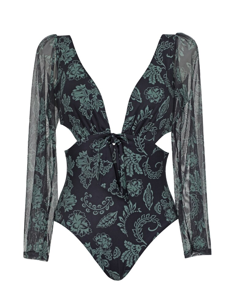 VIVID Badeanzug Damen Größe L marine / jade