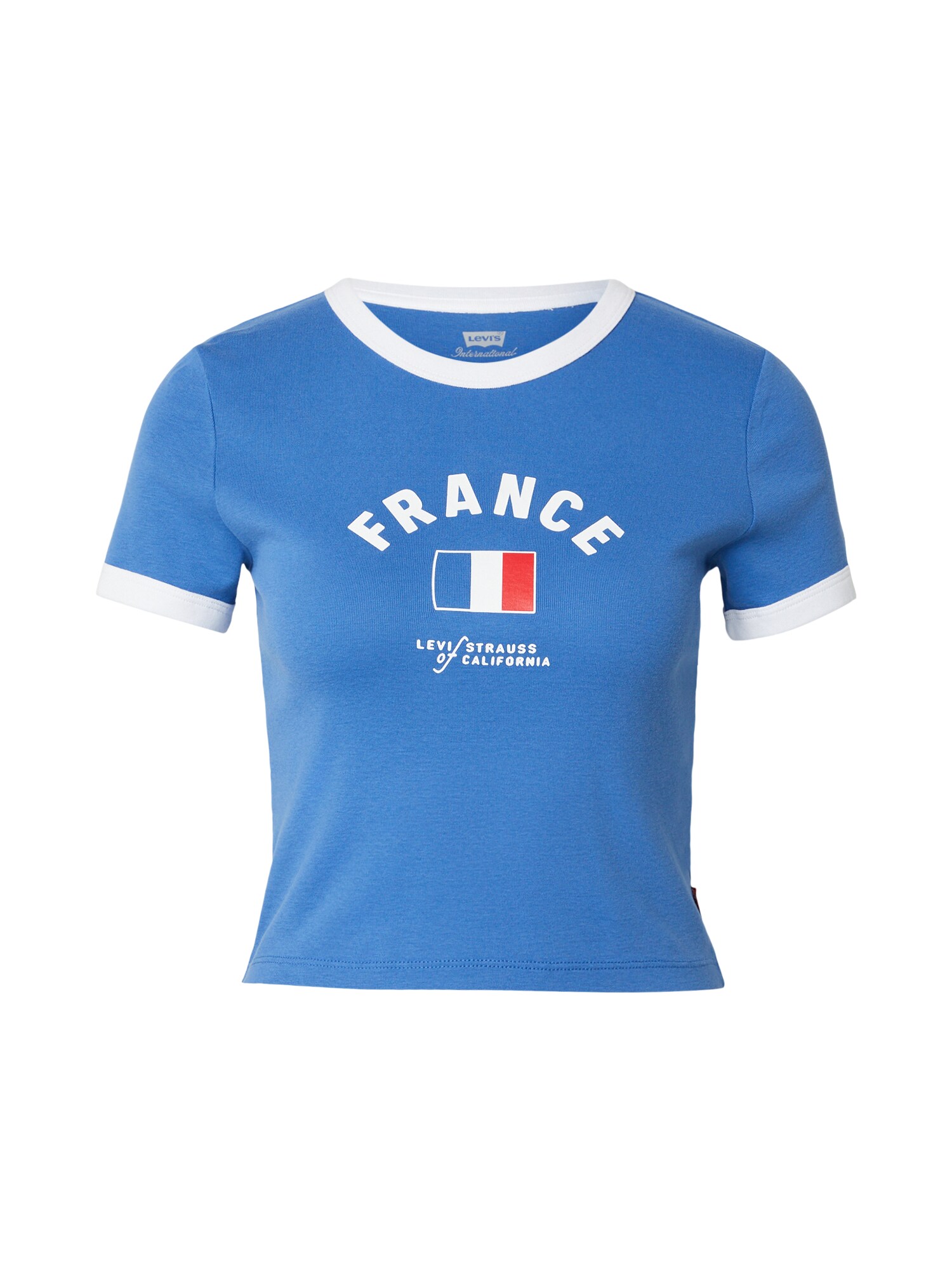 LEVIS ® Tricou France Ringer Tee azuriu / roșu / alb