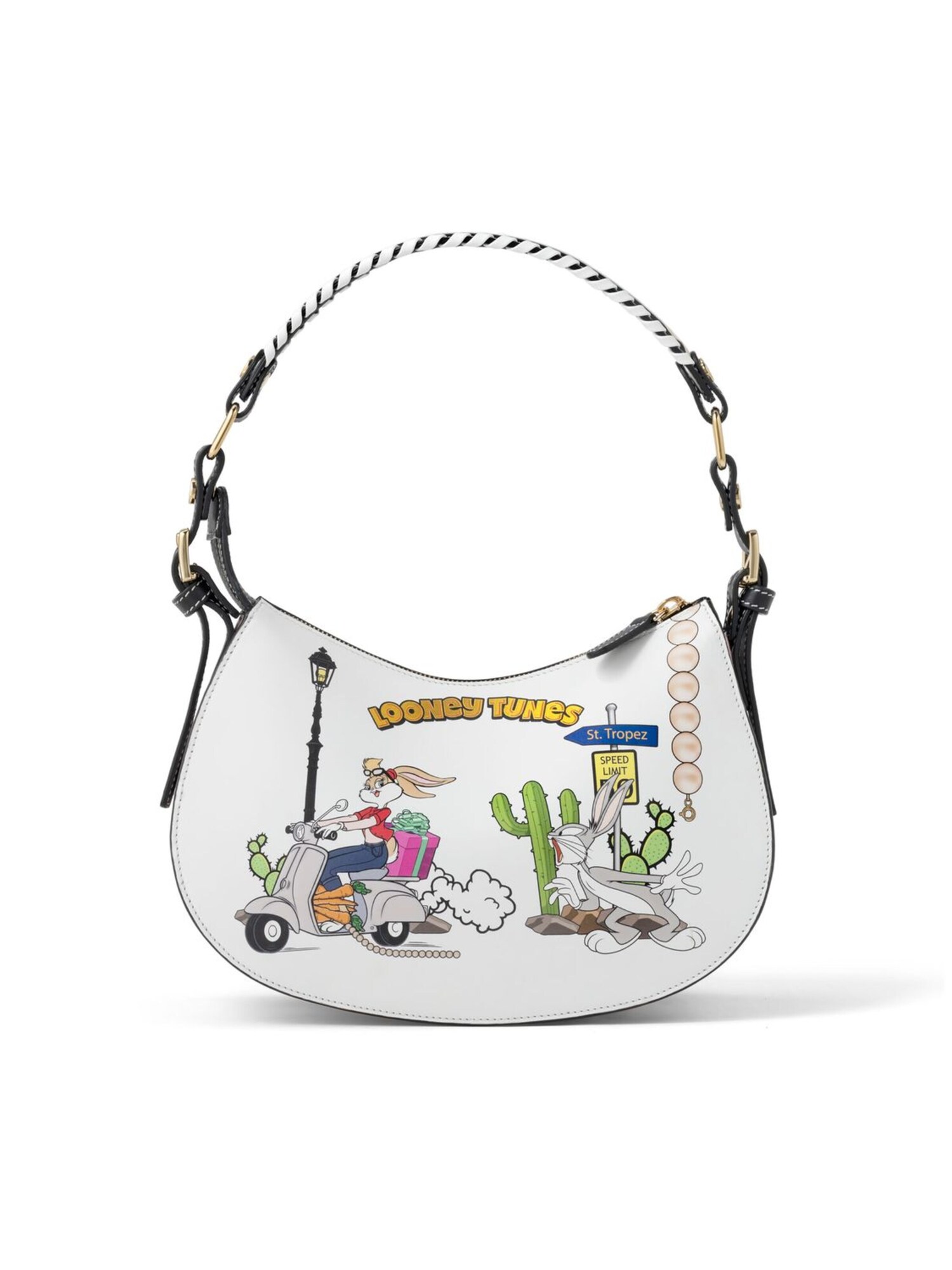 Braccialini Bolso de hombro 'Ginevra Looney Tunes'  blanco – imagen 6