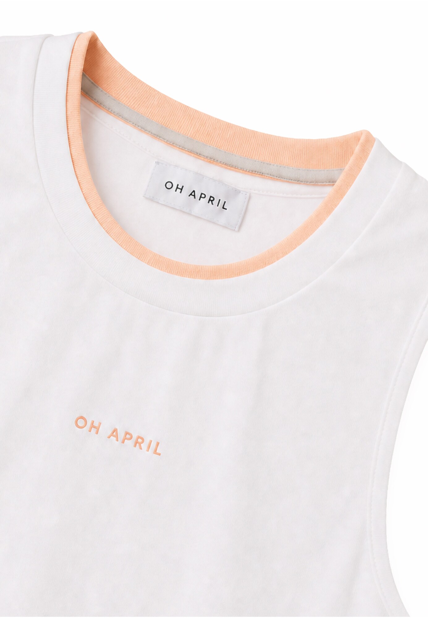OH APRIL Top 'Amea'  oranžová / biela (obrázok 3)