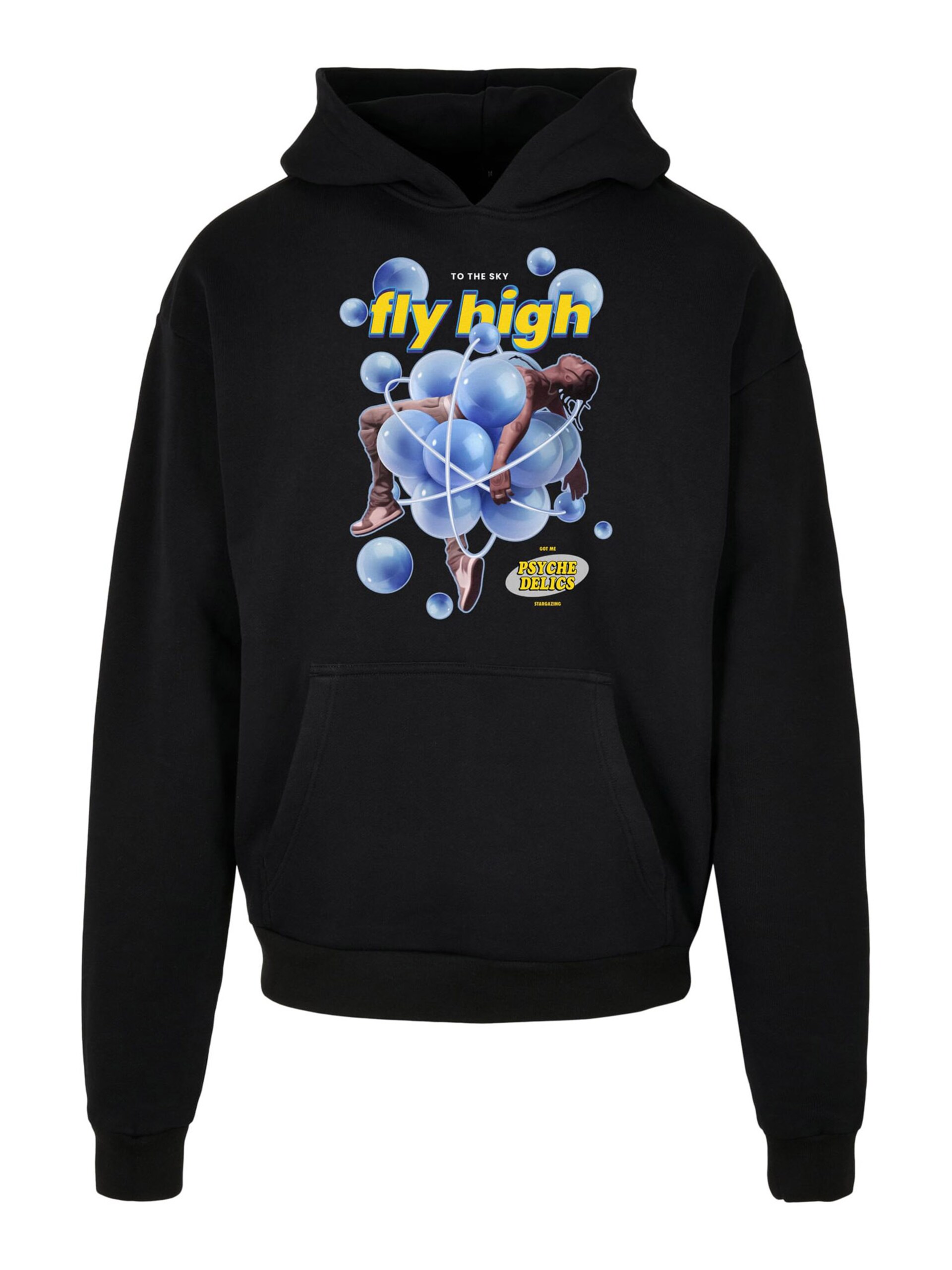 Mister Tee Sweatshirt 'Psychadellic' royalblå / gul / svart herr