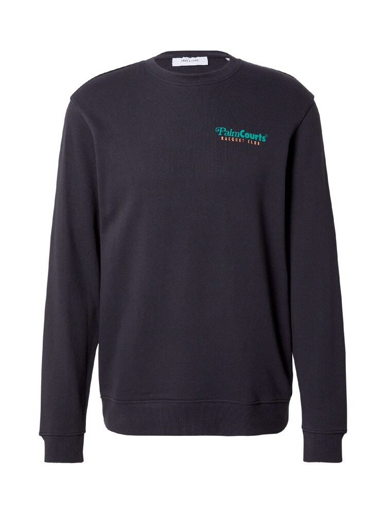 Only & Sons Sweatshirt 'ONSTEN' Herren Größe S jade / orange / schwarz