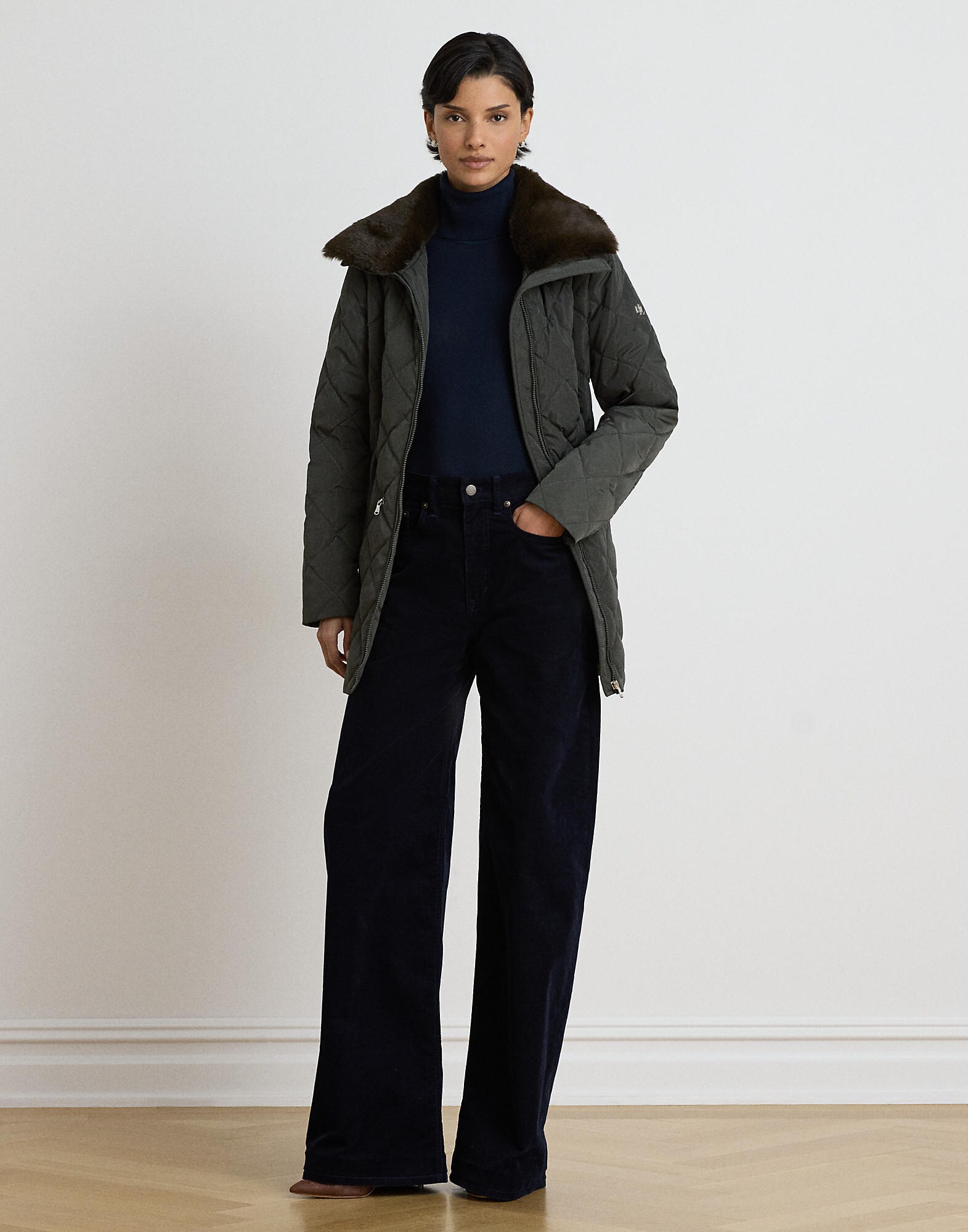 Lauren Ralph Lauren Chaqueta de entretiempo  verde oscuro – imagen 4