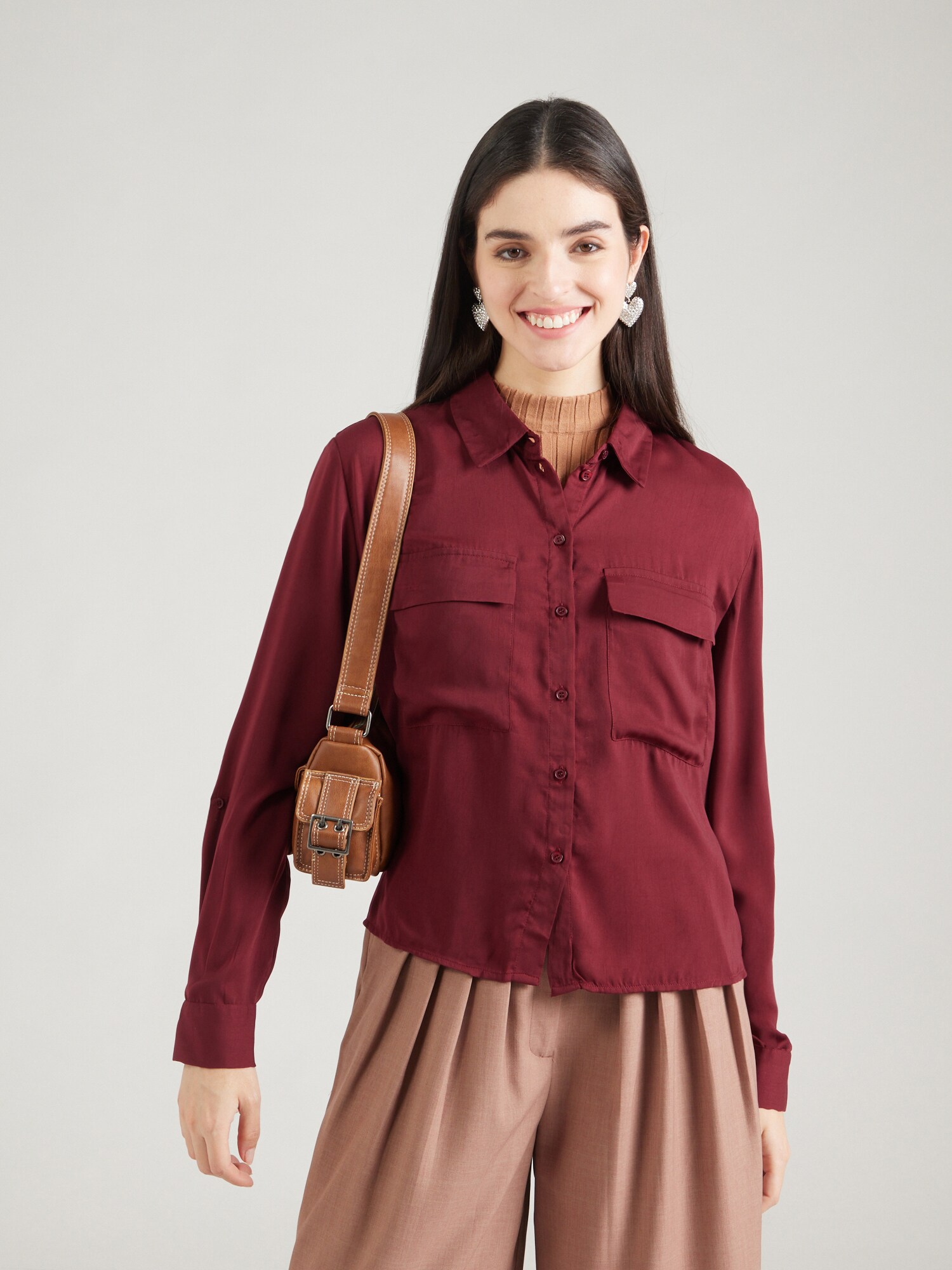 VERO MODA Blúz 'VMFABIANA'  borvörös termék 2. képe