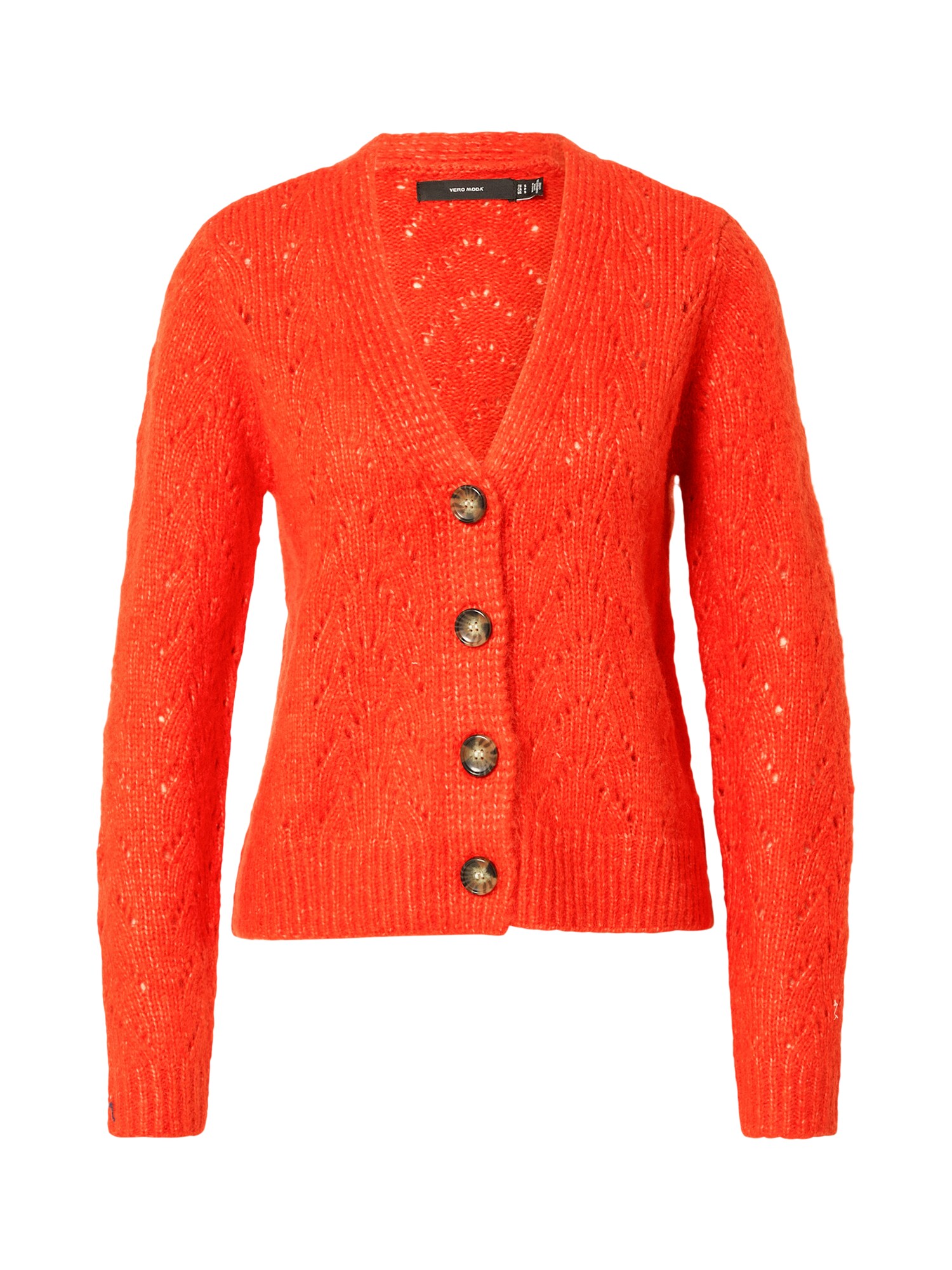 VERO MODA Kardigán 'Vichy'  oranžovo červená