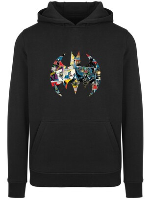 F4NT4STIC Sweatshirt ‘Batman Comic Book Logo’ Gemengde kleuren / Zwart