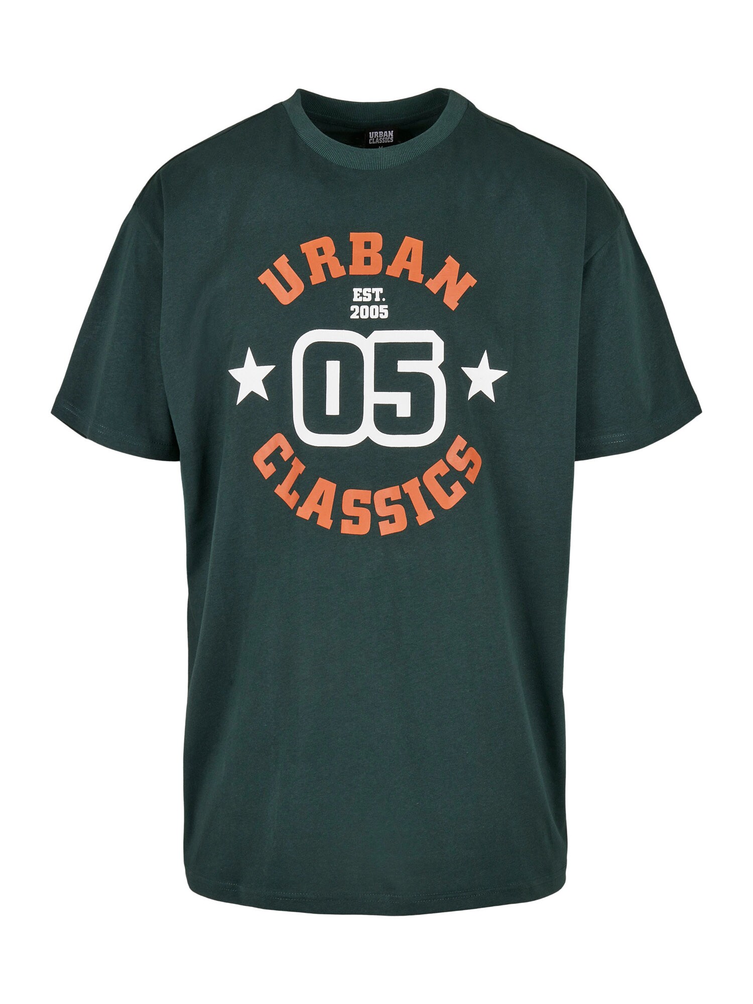Urban Classics Marškinėliai  margai žalia / šviesiai oranžinė / balta