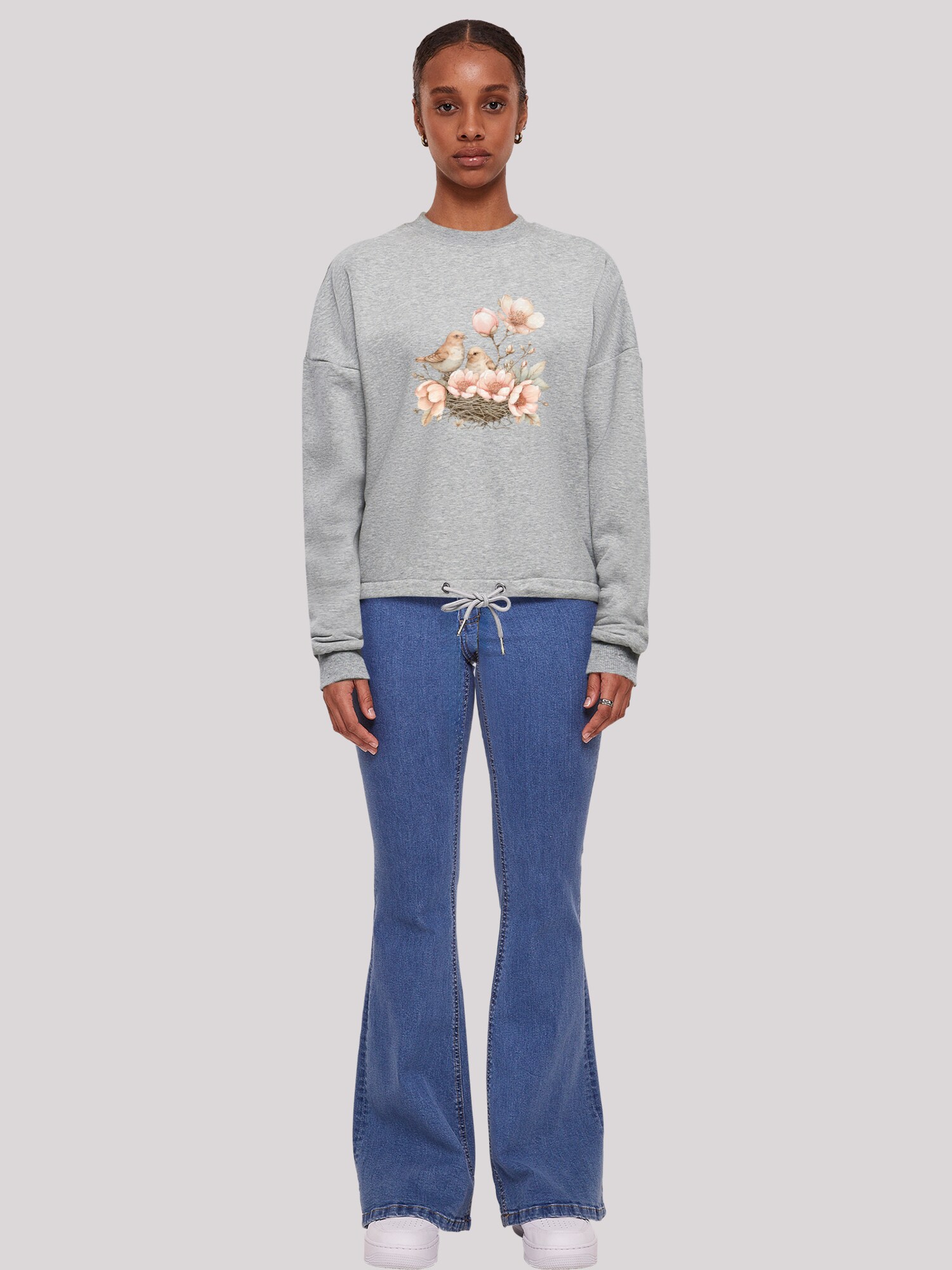 Thumbnail - F4NT4STIC Sweatshirt Vogelnest Blumen