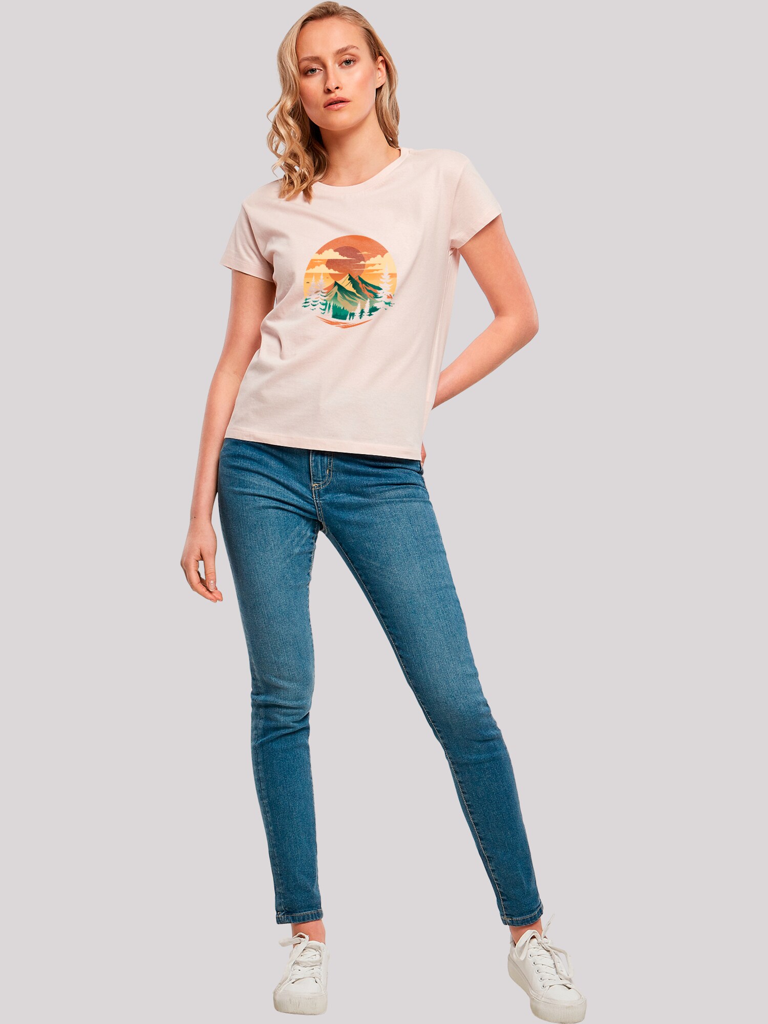 Thumbnail - F4NT4STIC T-Shirt Sonnenuntergang Berglandschaft