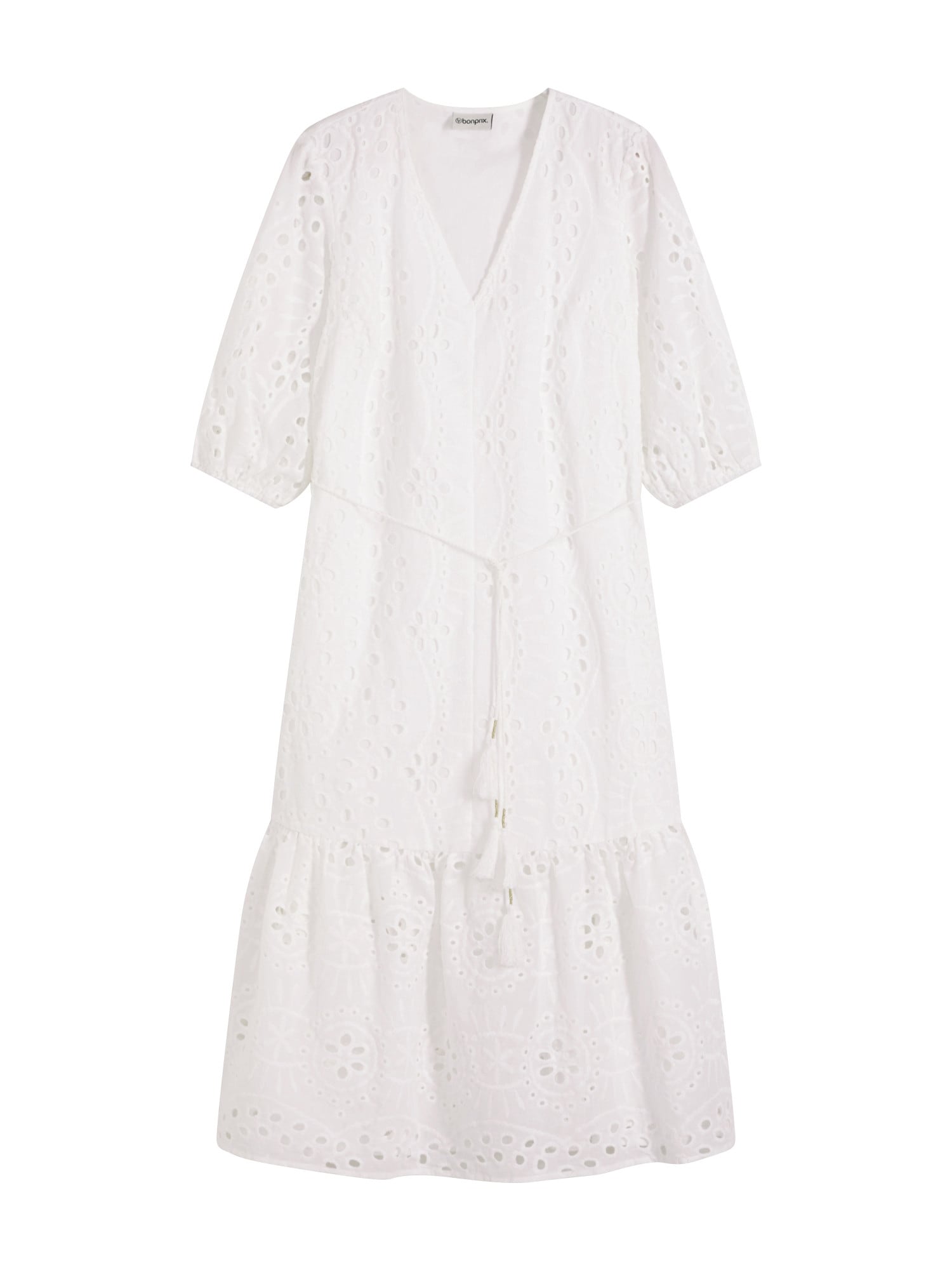 bonprix Rochie alb lână
