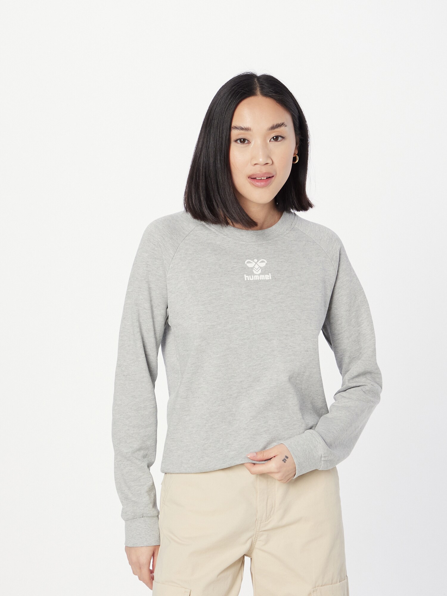 Hummel Sport szabadidős felsők 'Icons'  szürke melír / fehér termék 2. képe