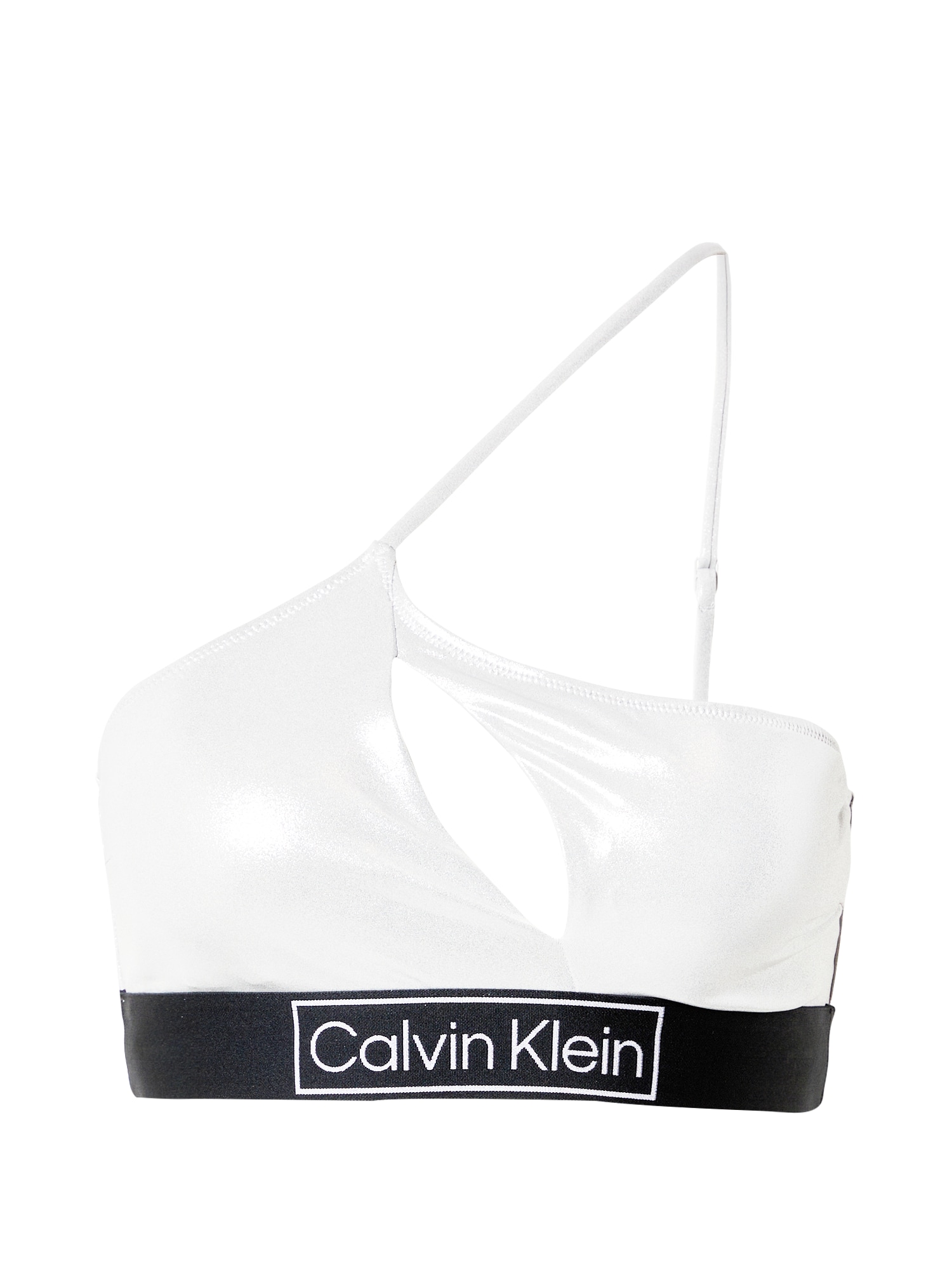 Calvin Klein Swimwear Bikini zgornji del  srebrno-siva / črna