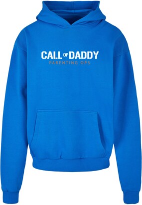 Merchcode Sweatshirt ‘Fathers Day – Call of Daddy’ Kobaltblauw / Wit