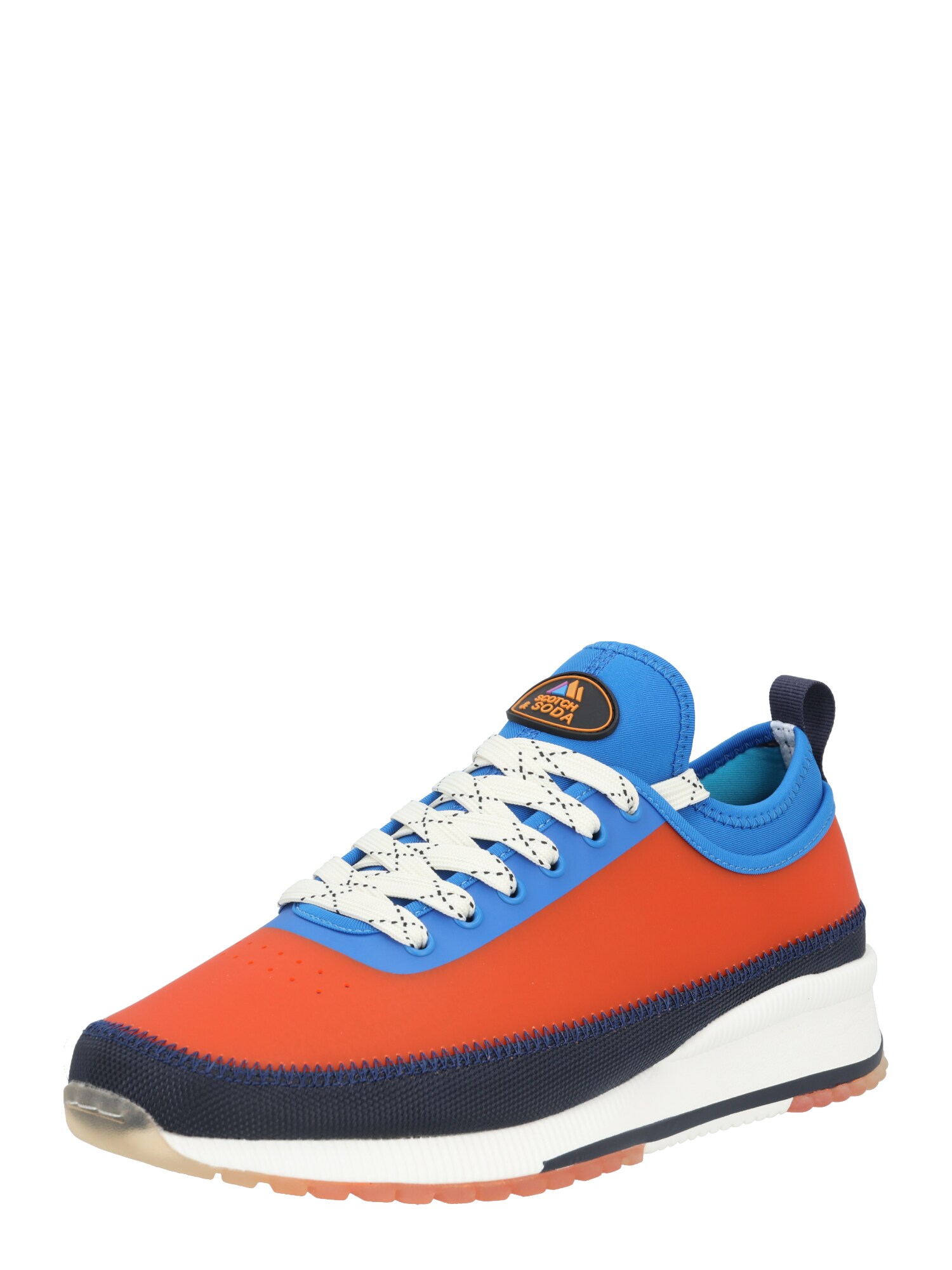SCOTCH & SODA Sportbačiai be auliuko 'Vivex'  balta / oranžinė-raudona / sodri mėlyna („karališka“) / juoda