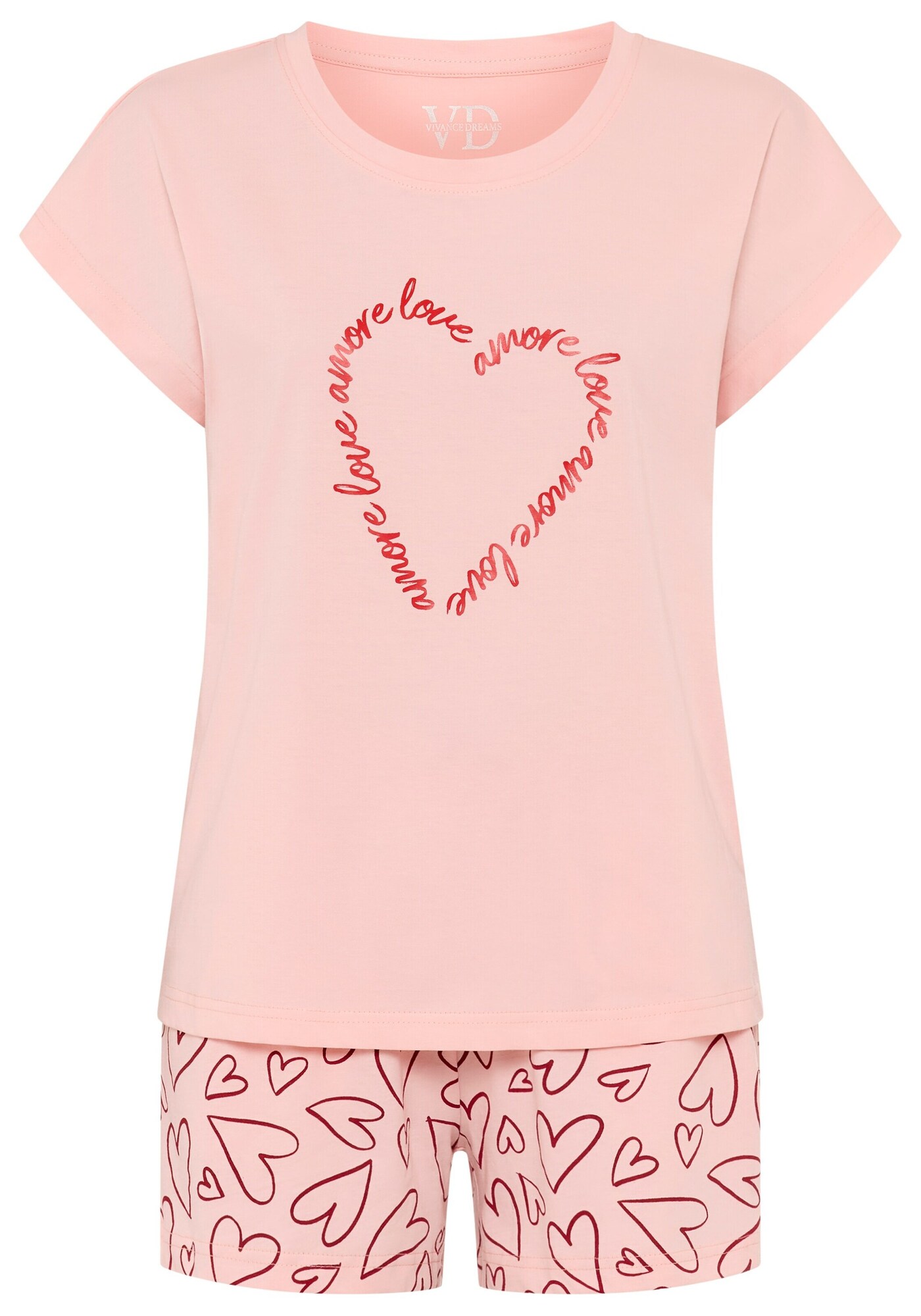 VIVANCE Pantaloni scurți  roz / roșu bordeaux