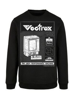 F4NT4STIC Sweatshirt ‘Retro Gaming Vectrex 1982’ Zwart / Wit