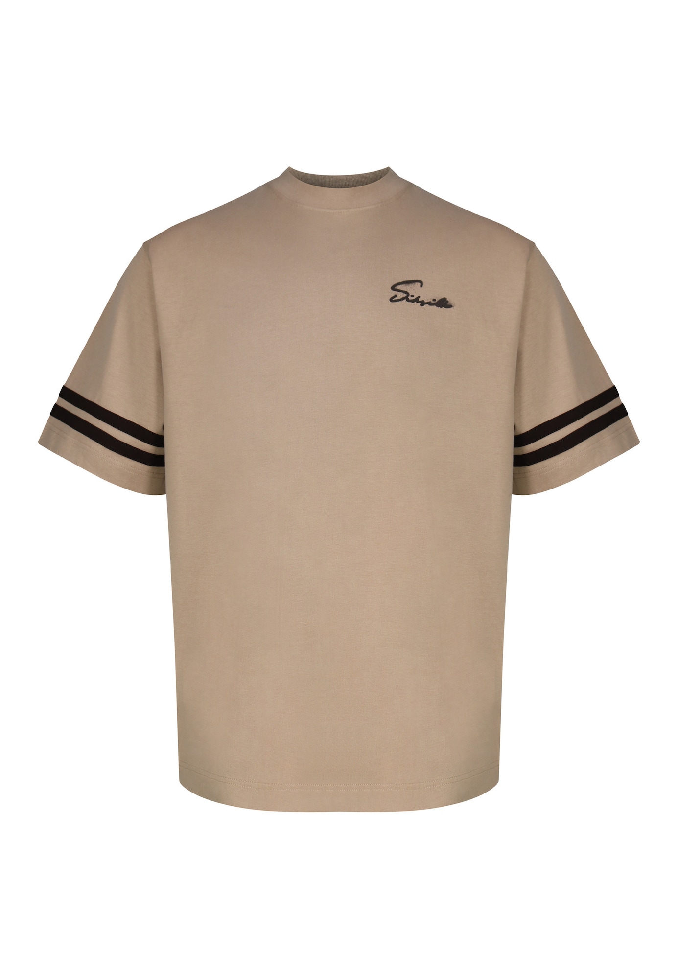 SikSilk Tričko  béžová / čierna