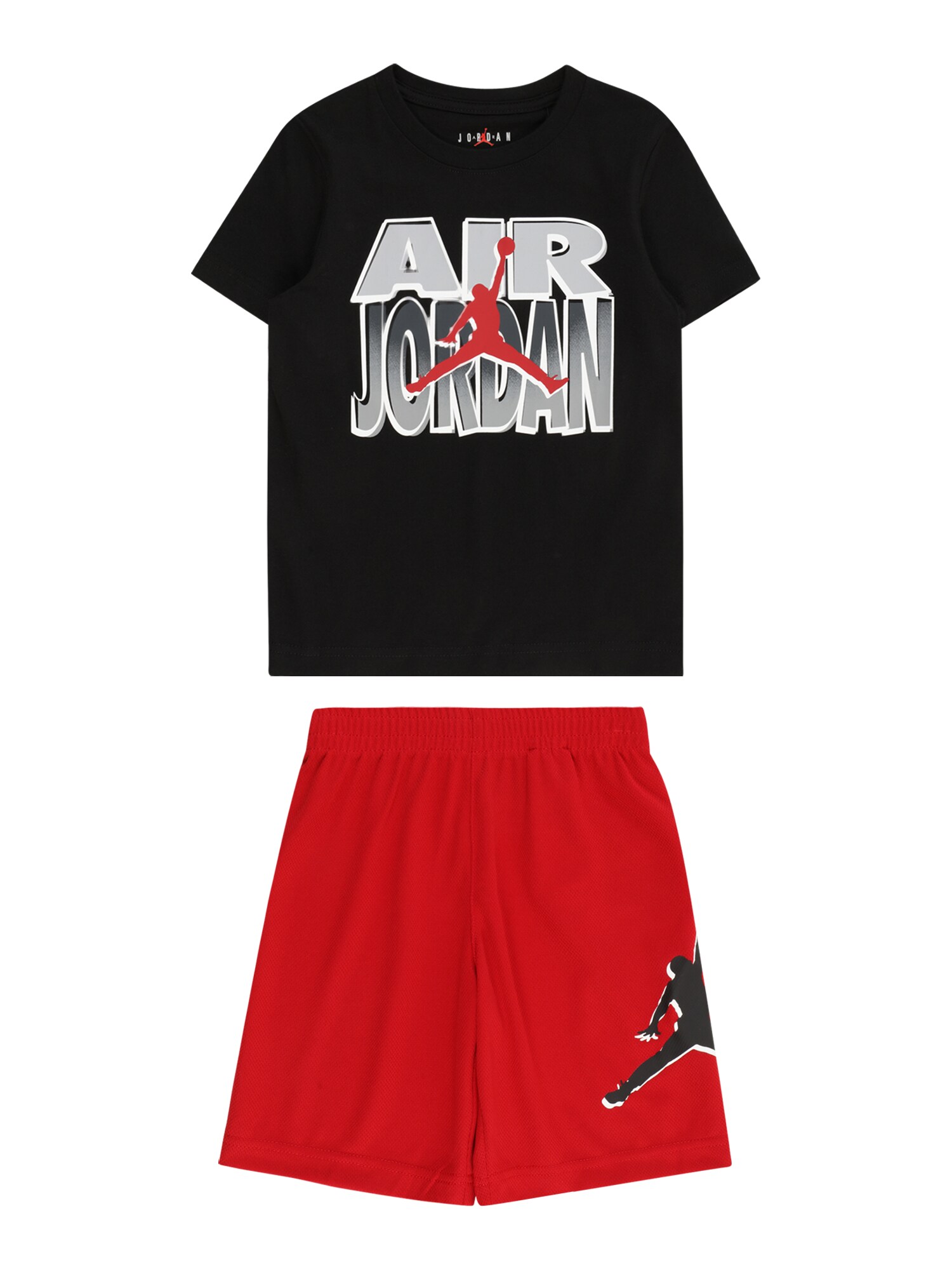 Jordan Облекло за трениране  сиво / червено / черно / бяло