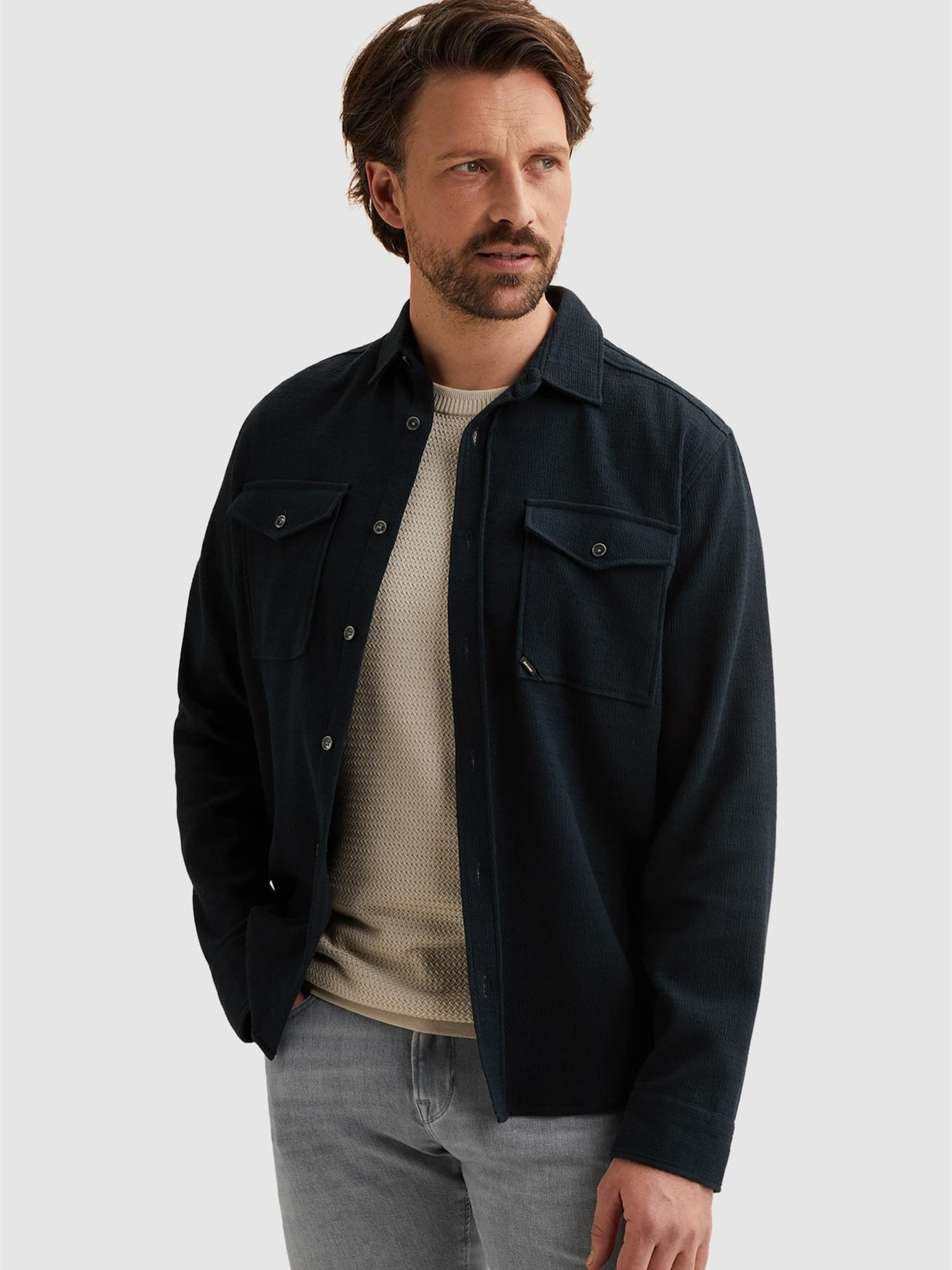Skjorta 'Shirt jacket with texture'