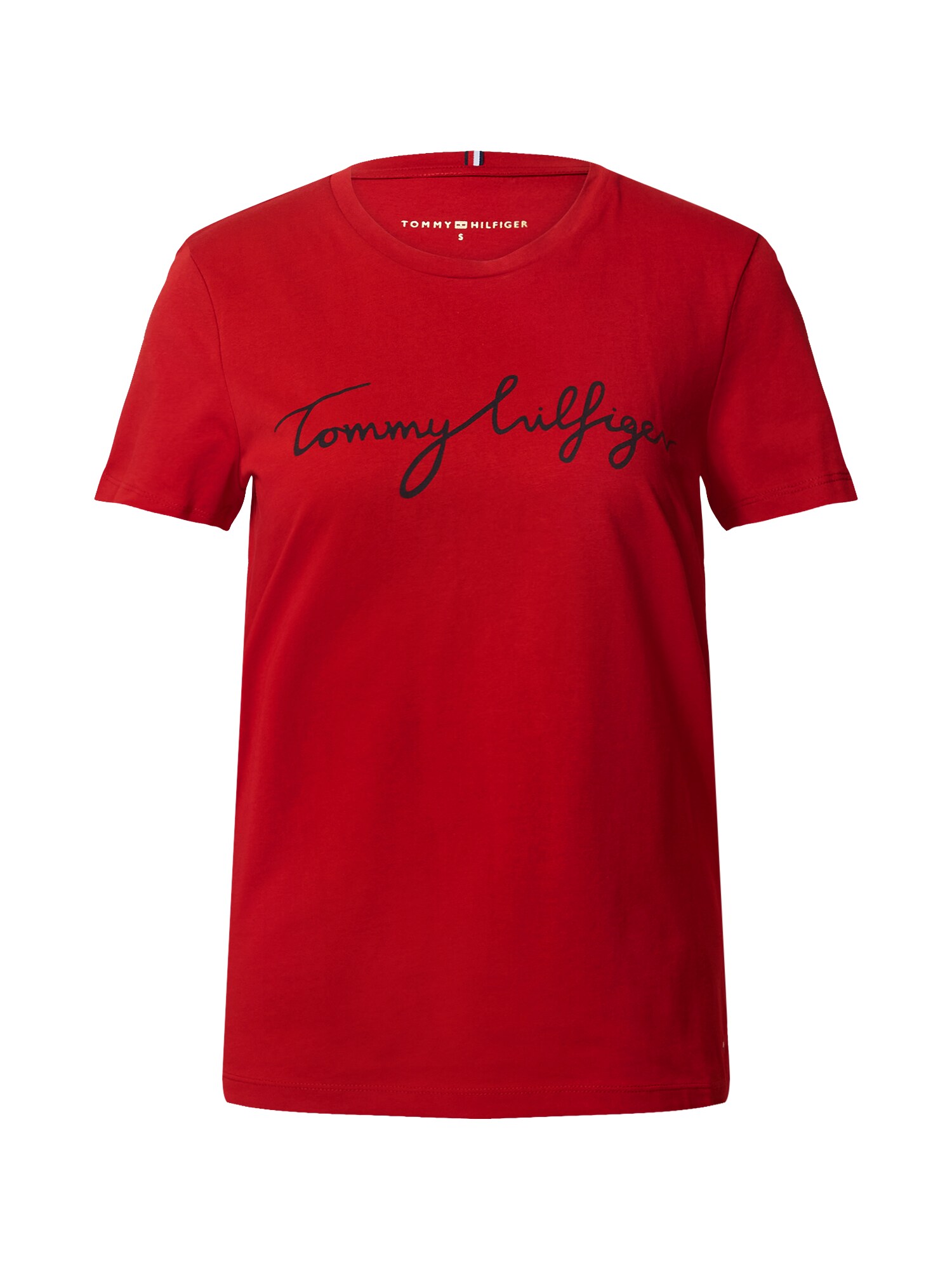 TOMMY HILFIGER Marškinėliai  raudona / juoda