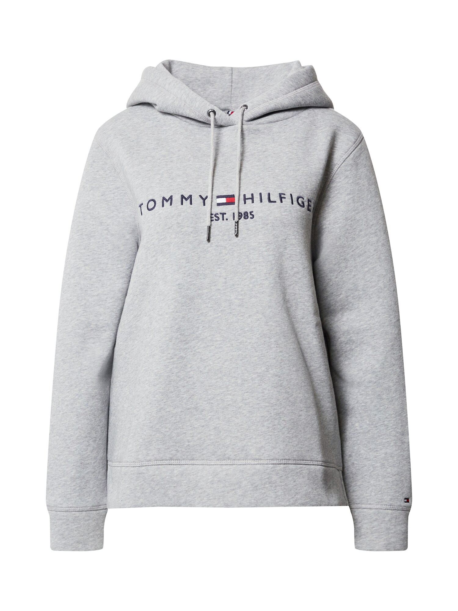 TOMMY HILFIGER Megztinis be užsegimo  pilka / juoda