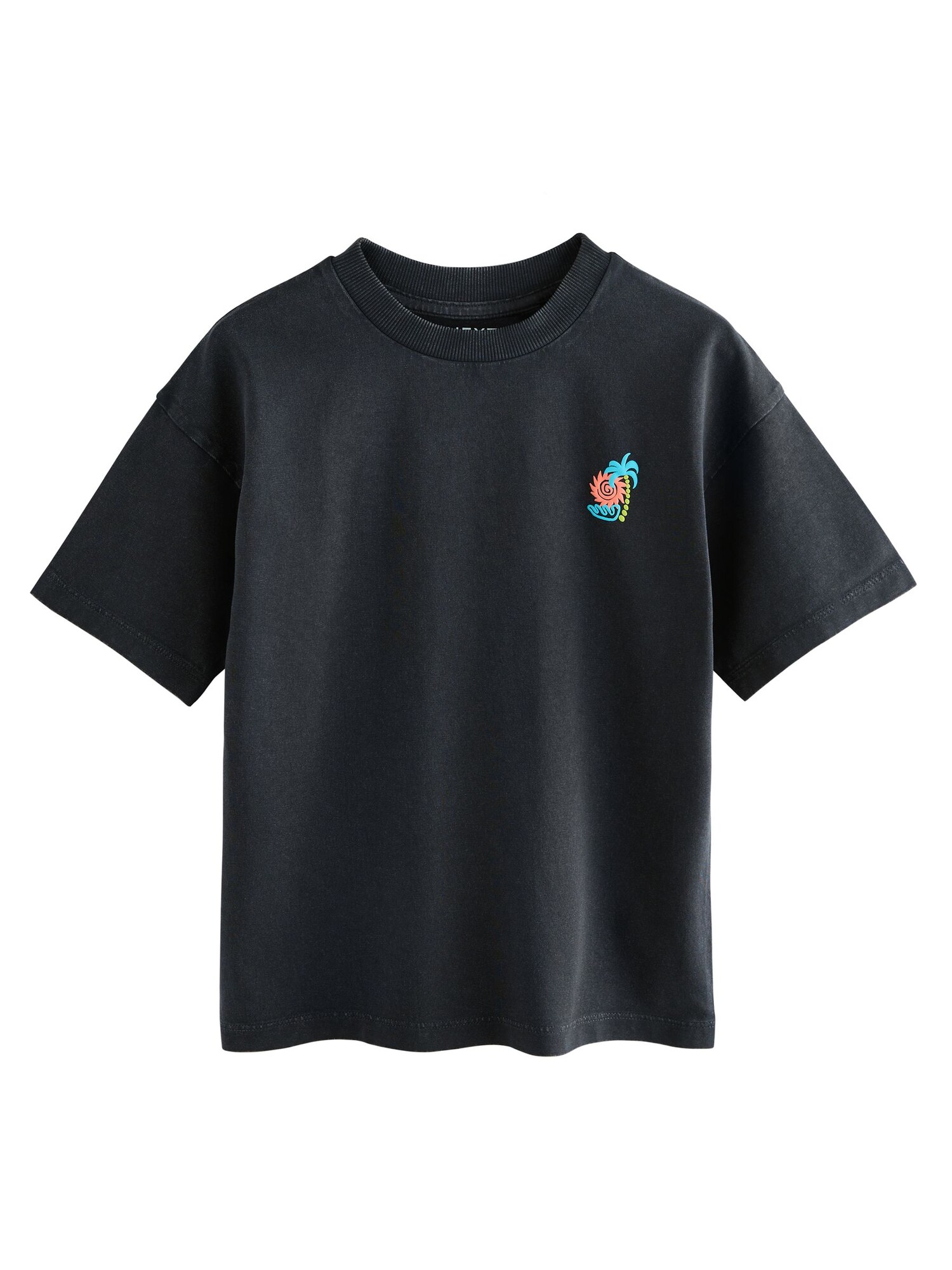 Next Tricou  turcoaz / gri metalic / verde măr / portocaliu