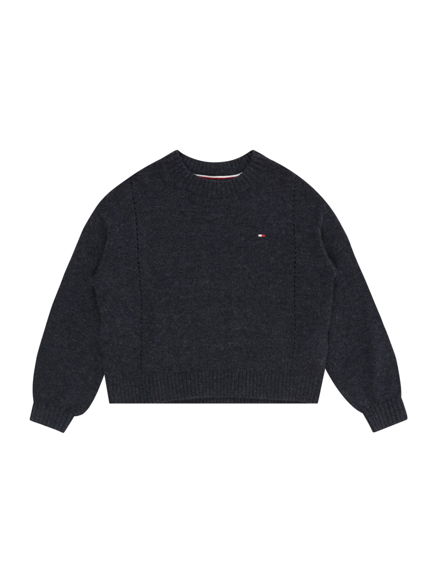 TOMMY HILFIGER Pulover  nočno modra / rdeča / bela