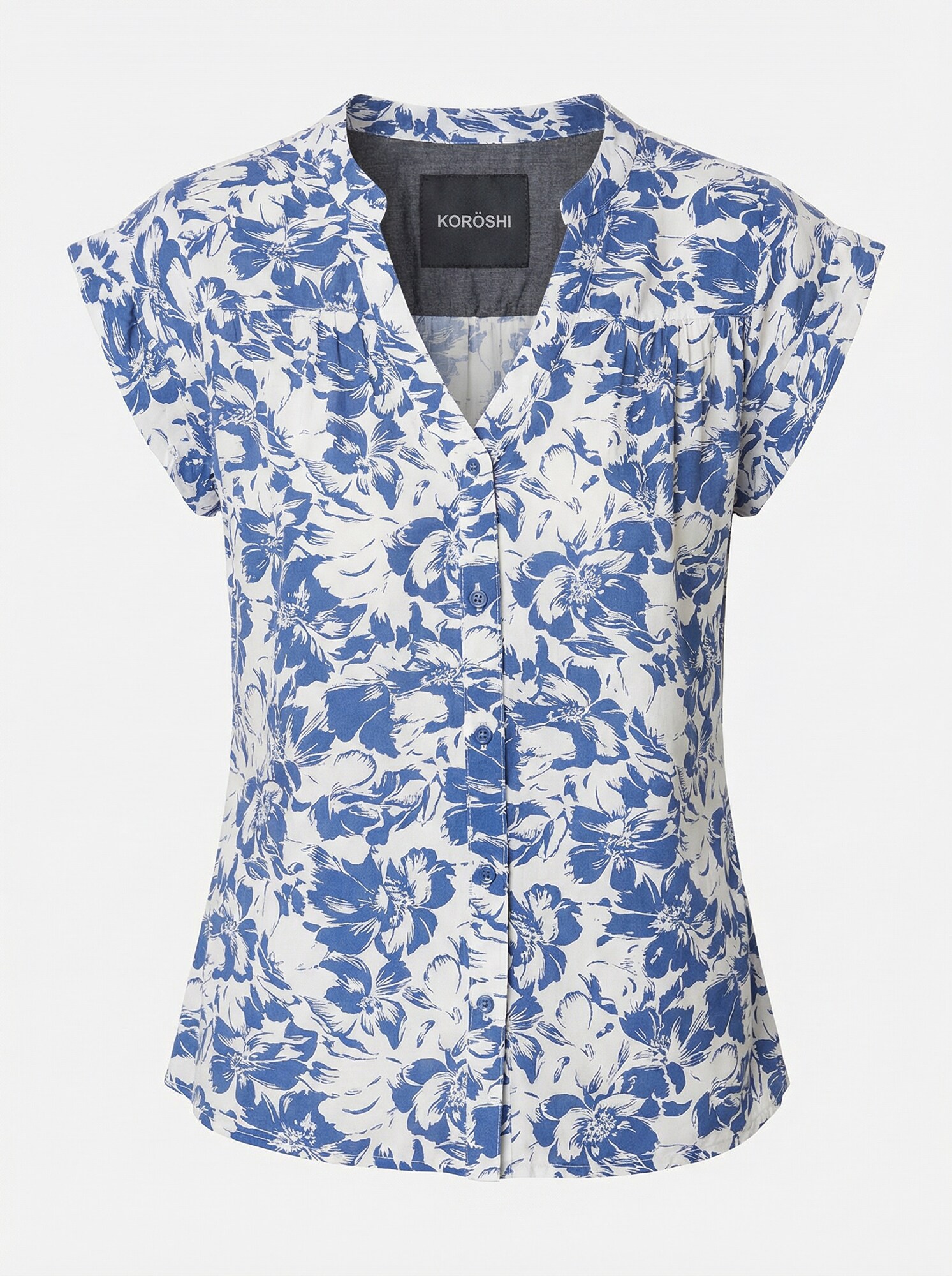 KOROSHI Blusa  azul / blanco