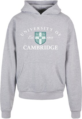 Merchcode Sweatshirt ‘University Of Cambridge – Est 1209’ Grijs gemêleerd / Pastelgroen / Wit