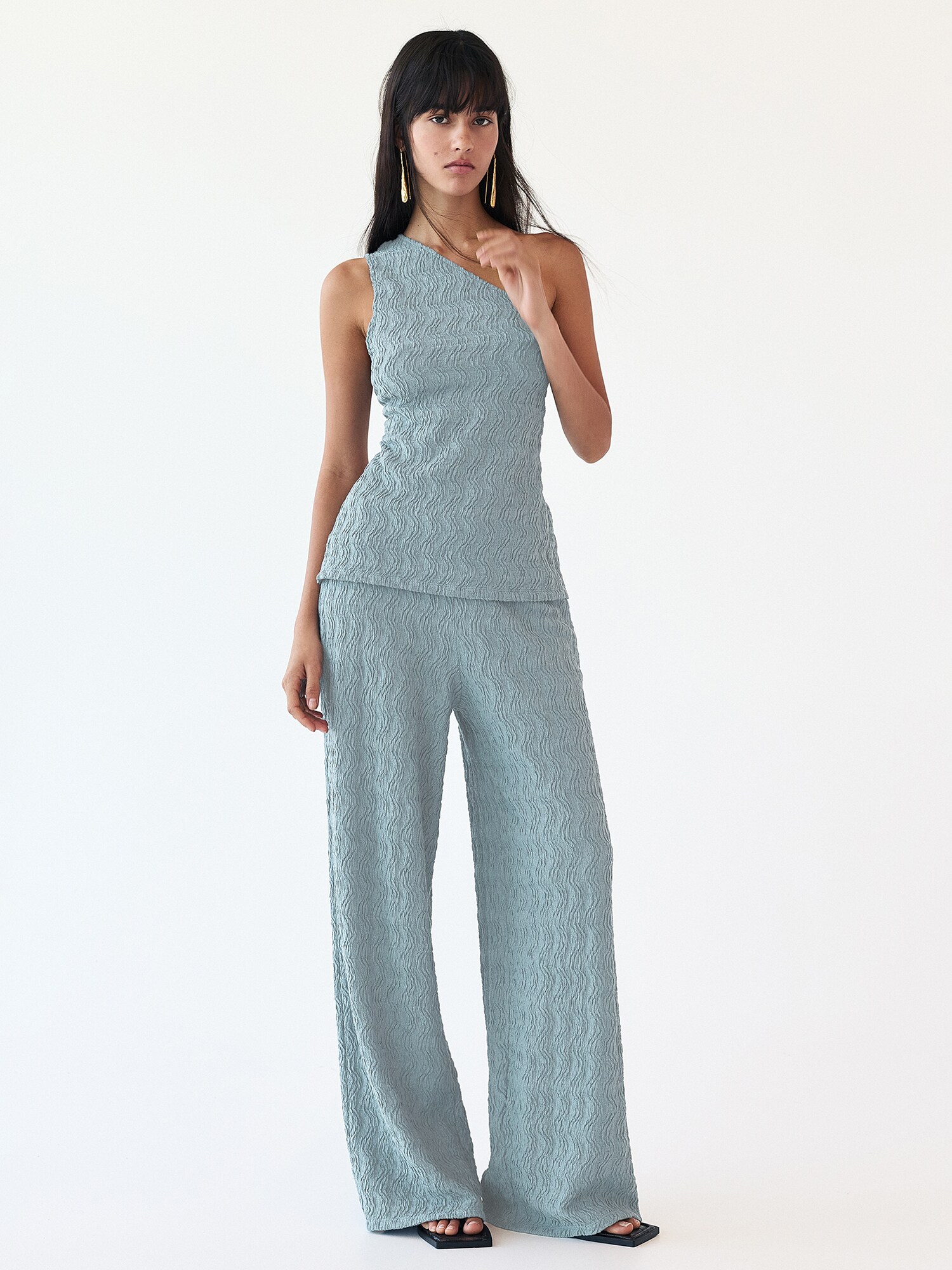 Pull&Bear Top svetlomodrá (obrázok 5)