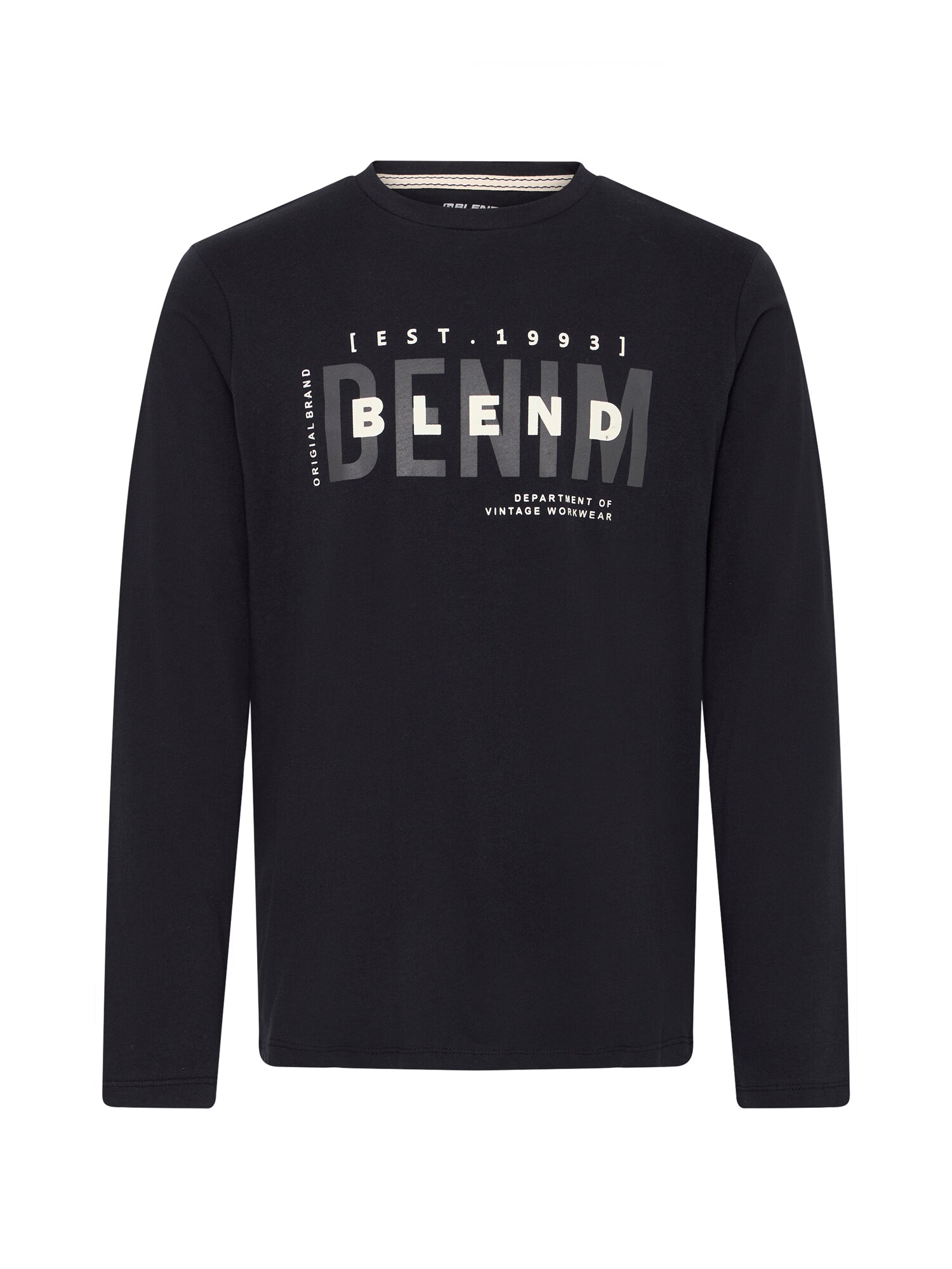 BLEND Póló  sötétszürke / fekete / fehér akciós termékkép 1
