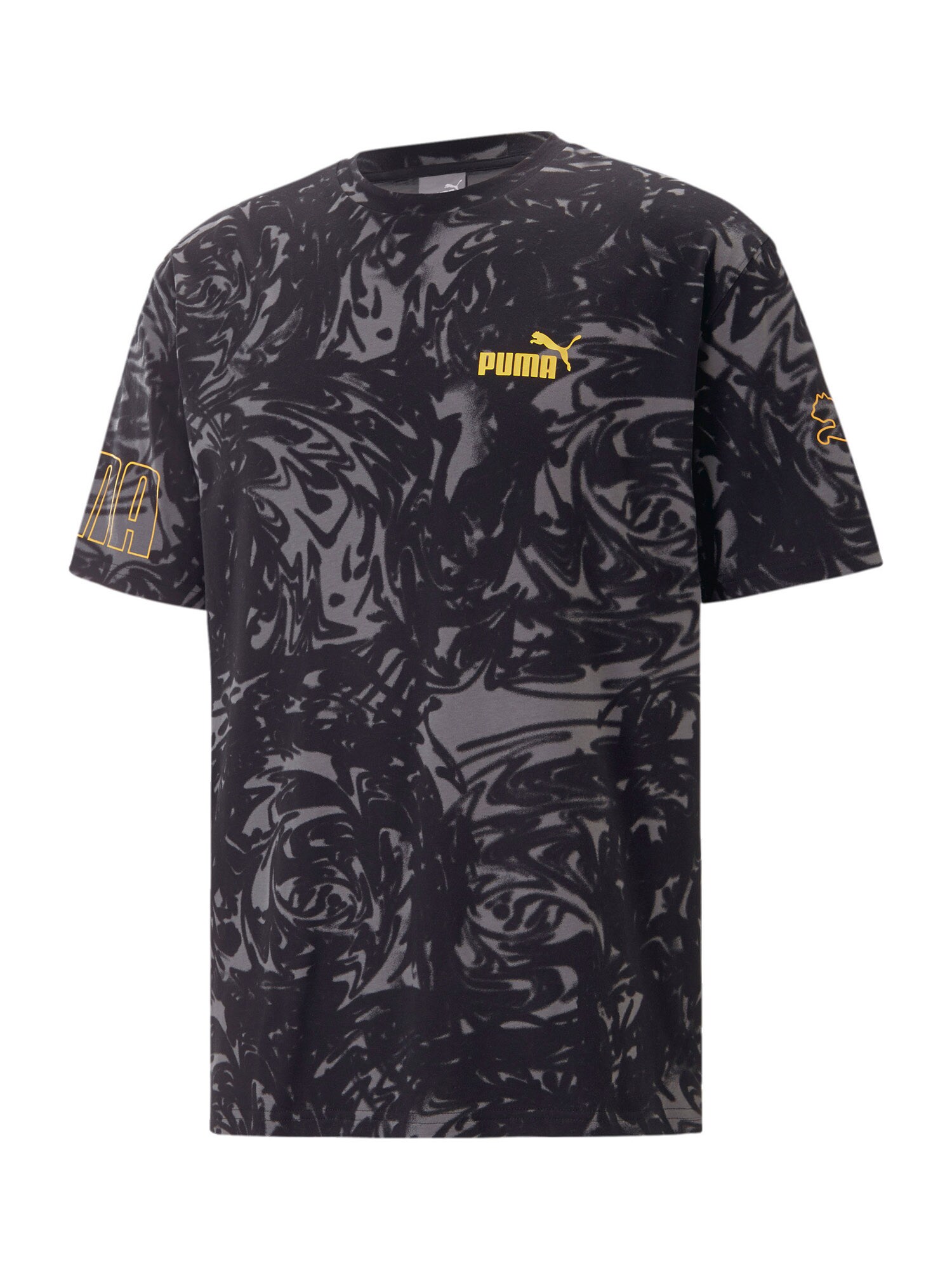 PUMA Функционална тениска 'POWER'  жълто / тъмносиво / черно