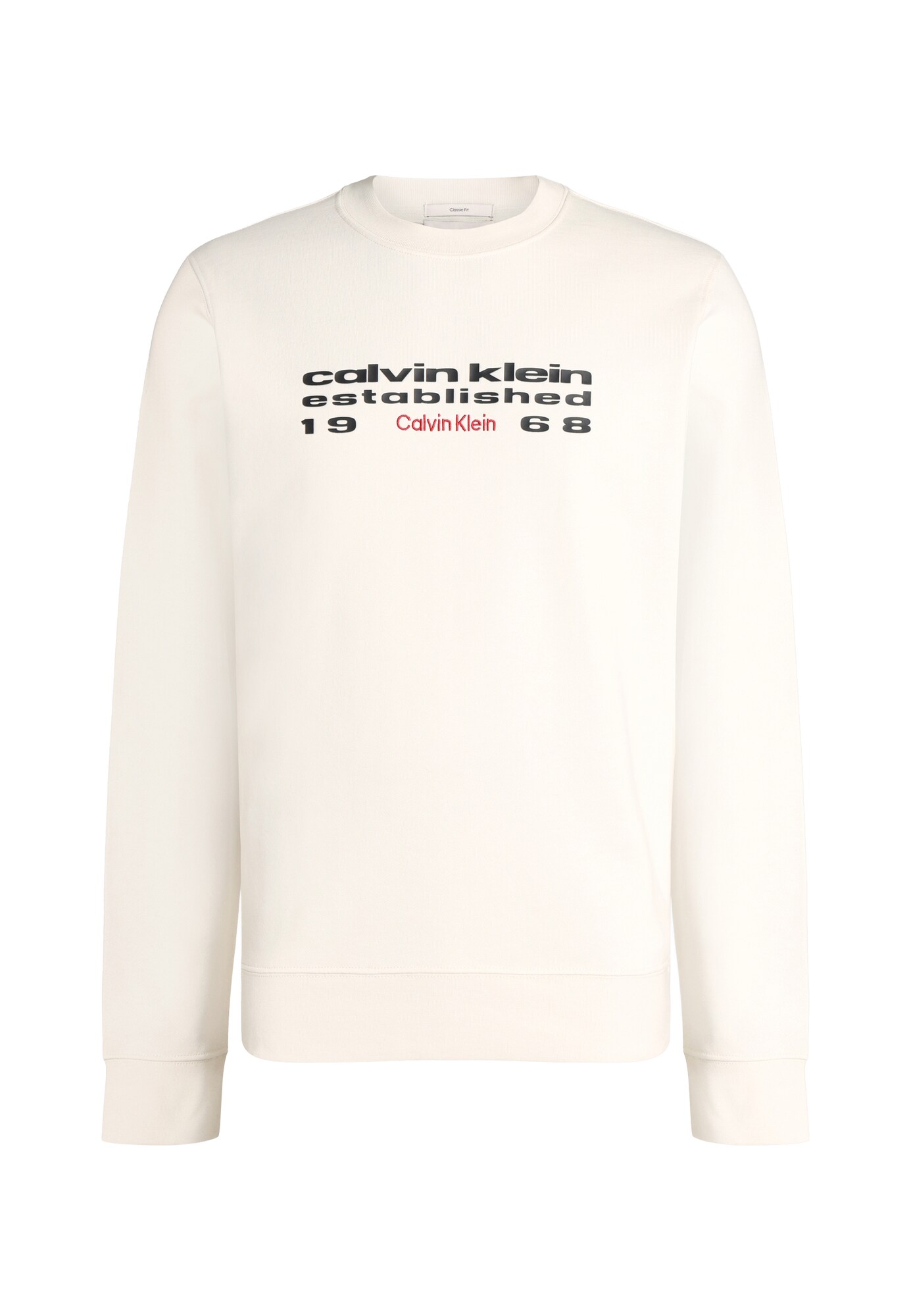 Calvin Klein Jeans Mikina  jasne červená / čierna / biela