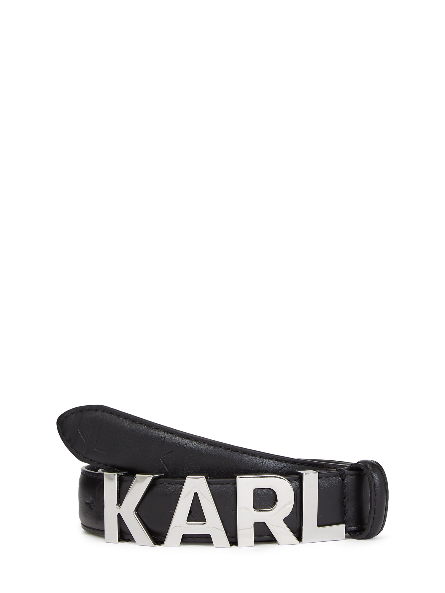 Karl Lagerfeld Curea  negru / argintiu