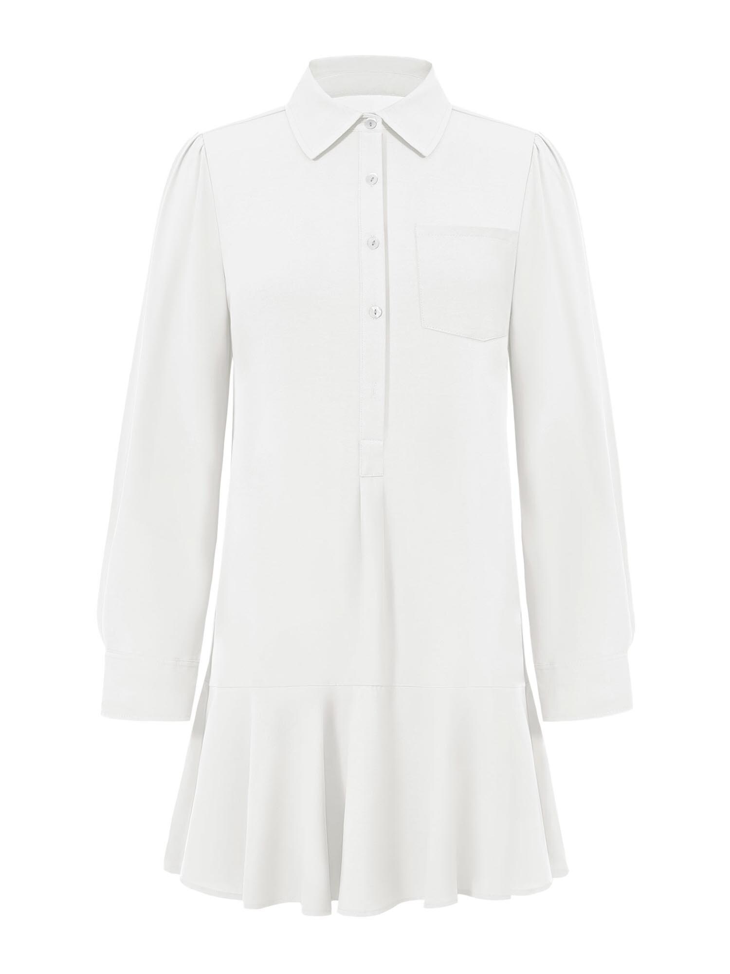 Imily Bela Rochie Tip Bluză Alb-image