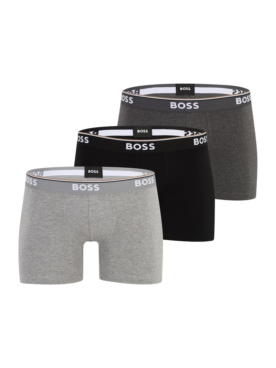 Boxershorts 'Power' grå / mörkgrå