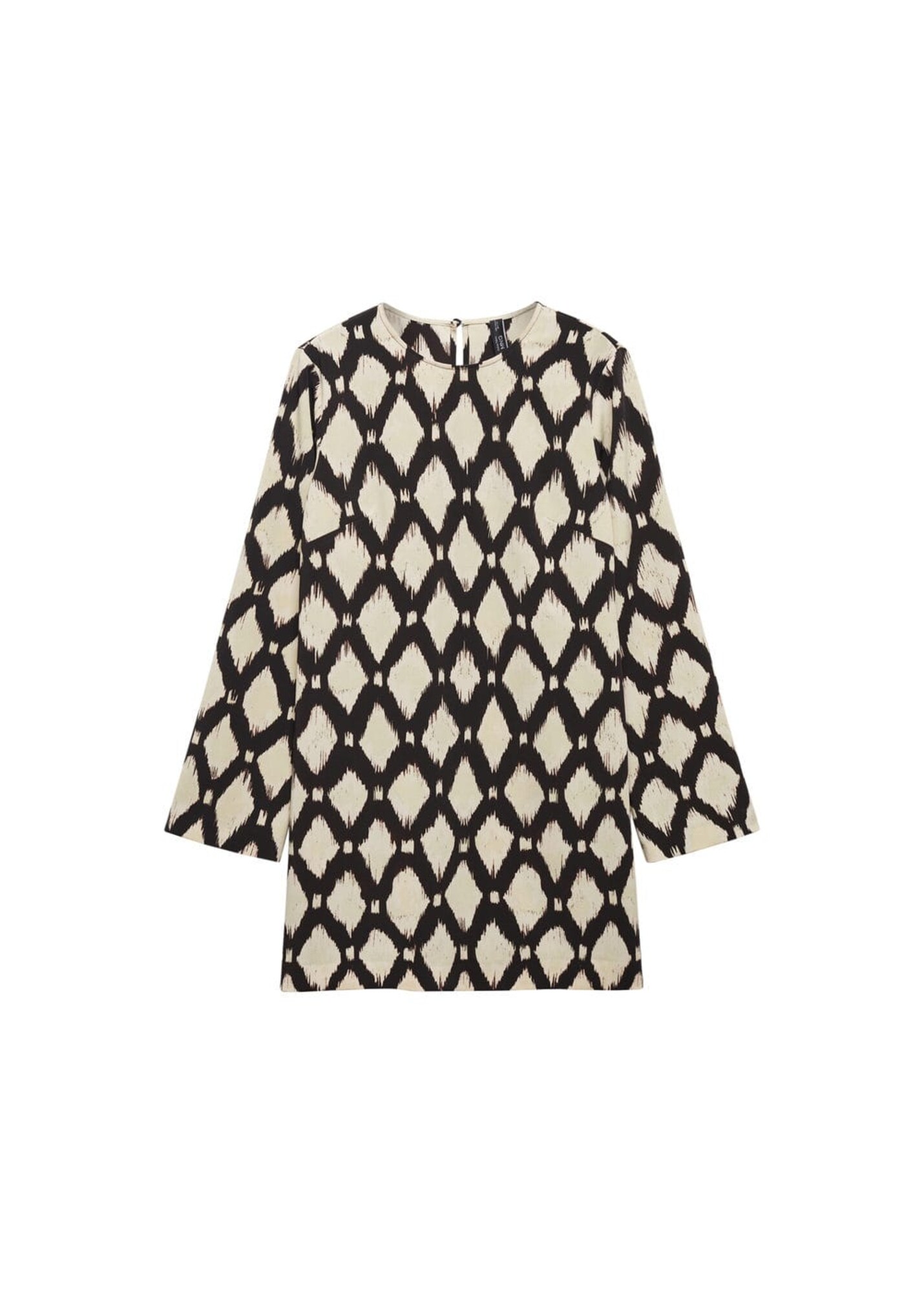 MANGO Rochie  ecru / negru