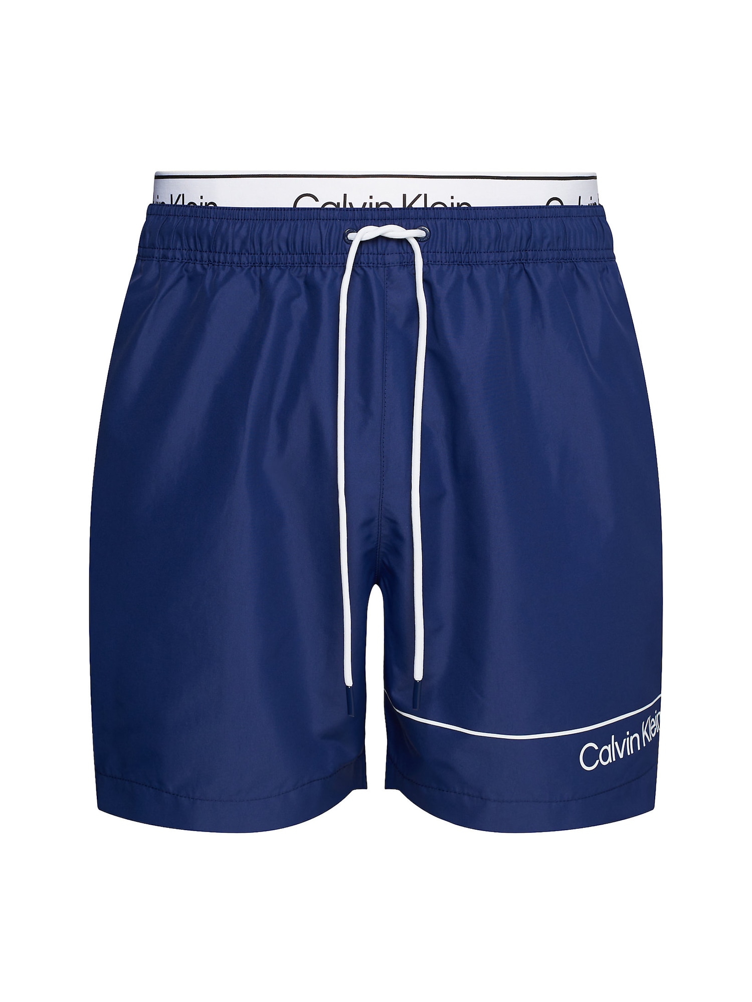 Calvin Klein Swimwear Maudymosi trumpikės tamsiai mėlyna jūros spalva / balta