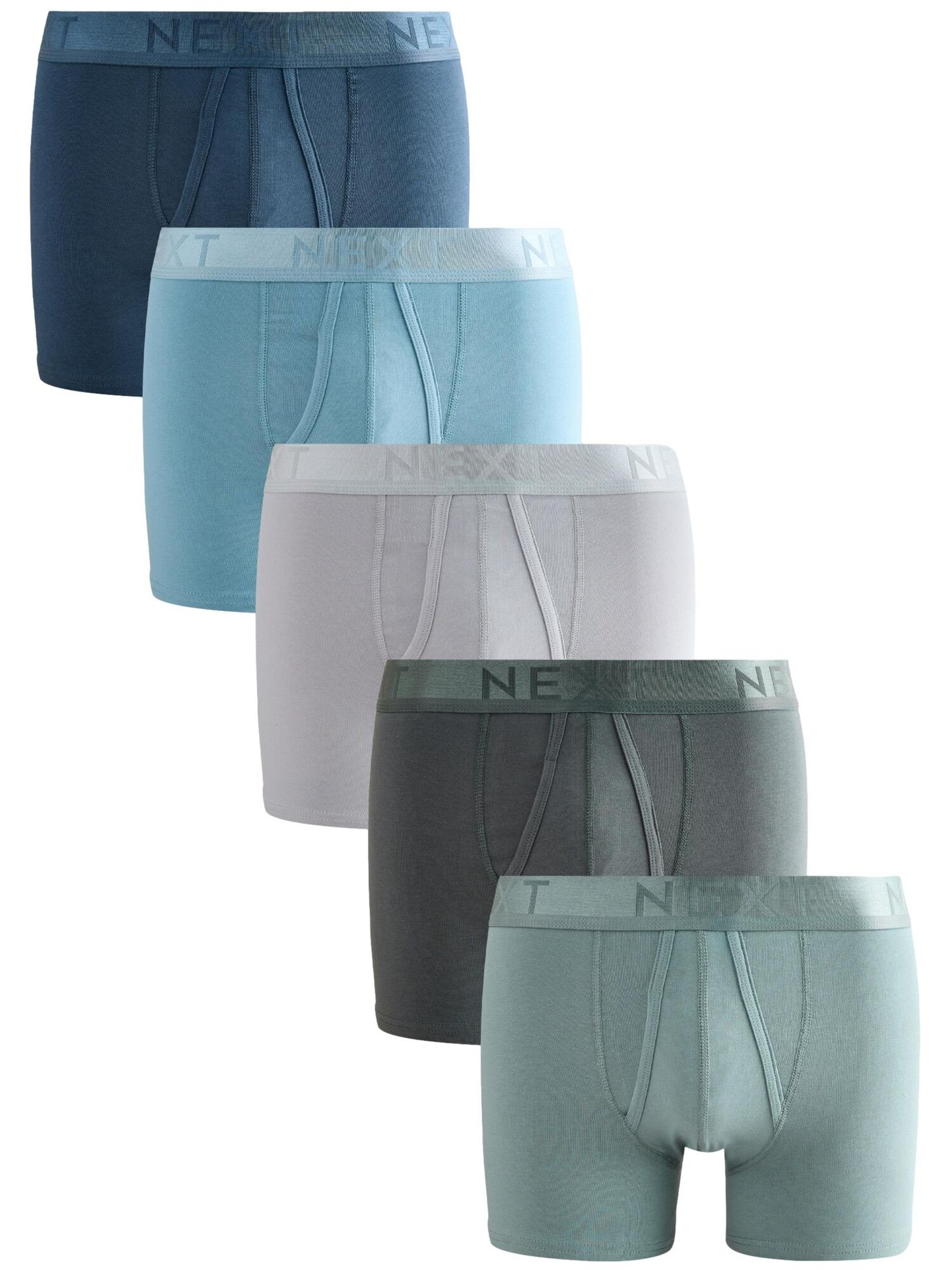 Next Boxeri  albastru marin / azuriu / gri deschis / kaki / verde mentă