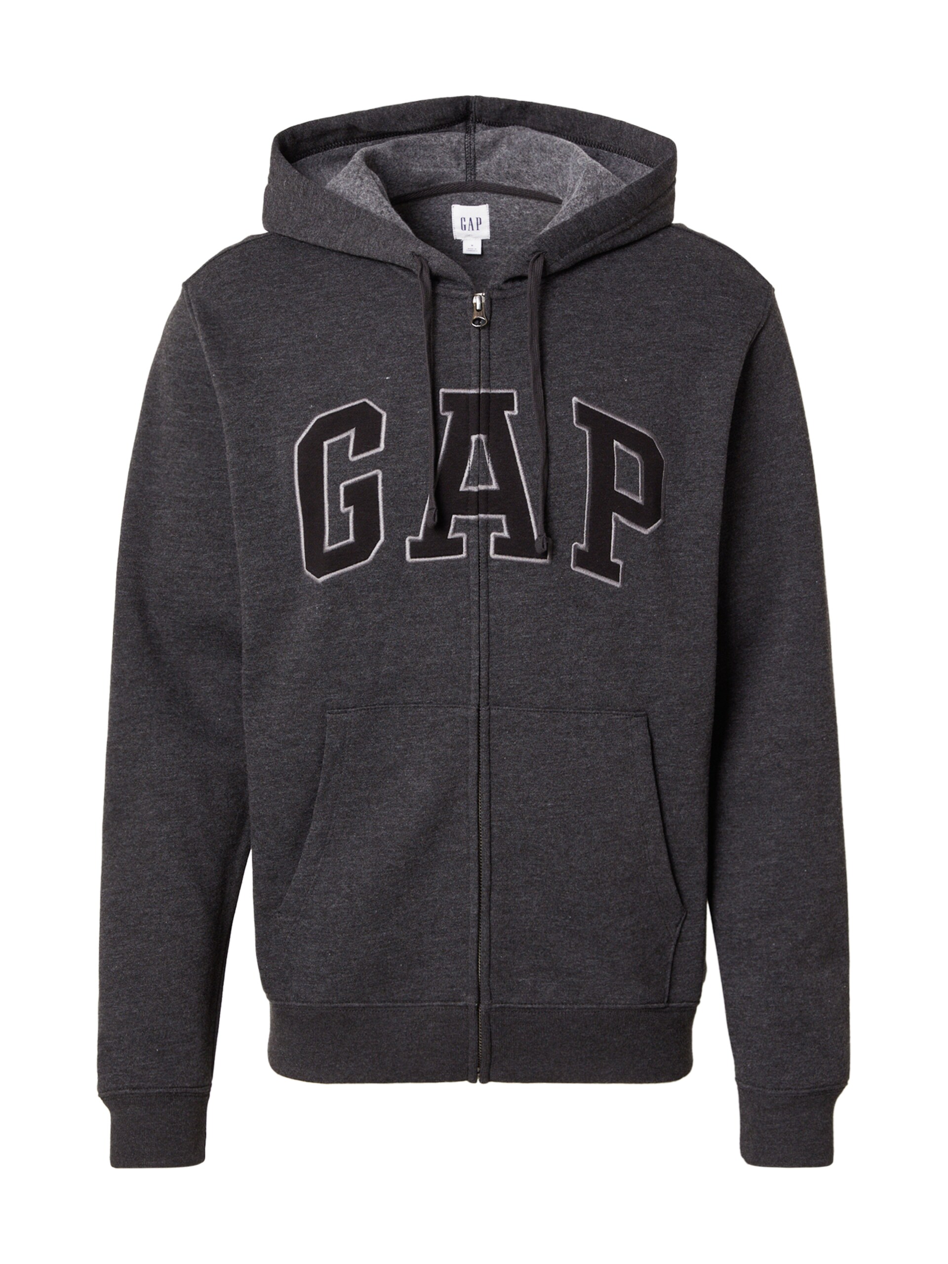 GAP Sweatjacka 'HERITAGE' antracit / ljusgrå herr