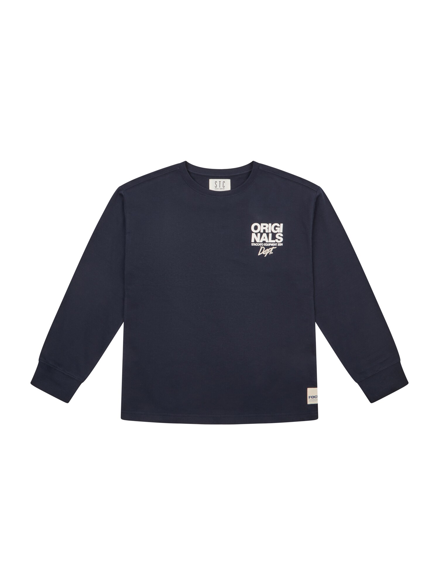 STACCATO Tricou  bleumarin / alb