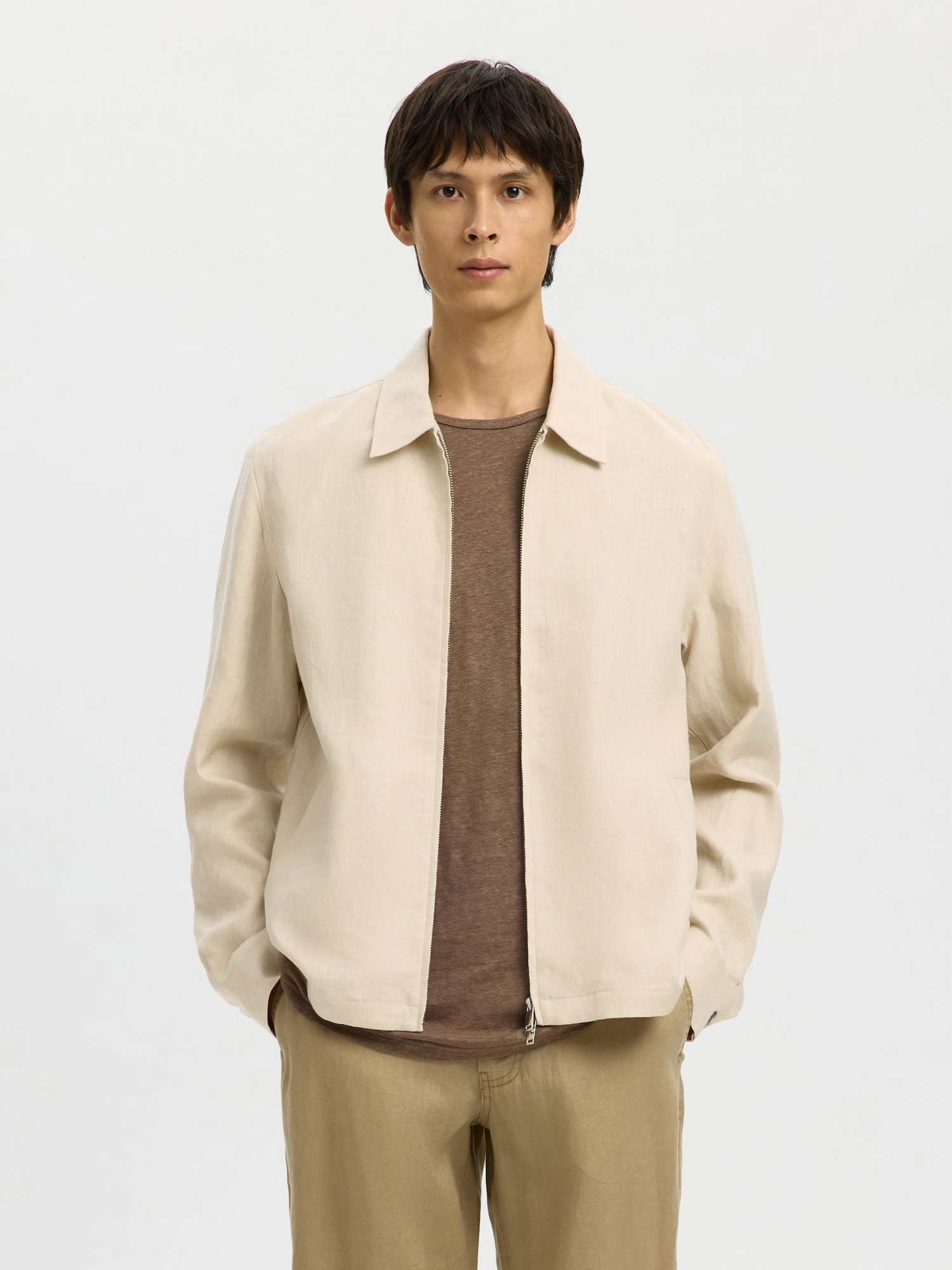 SELECTED Chaqueta de entretiempo  ecru